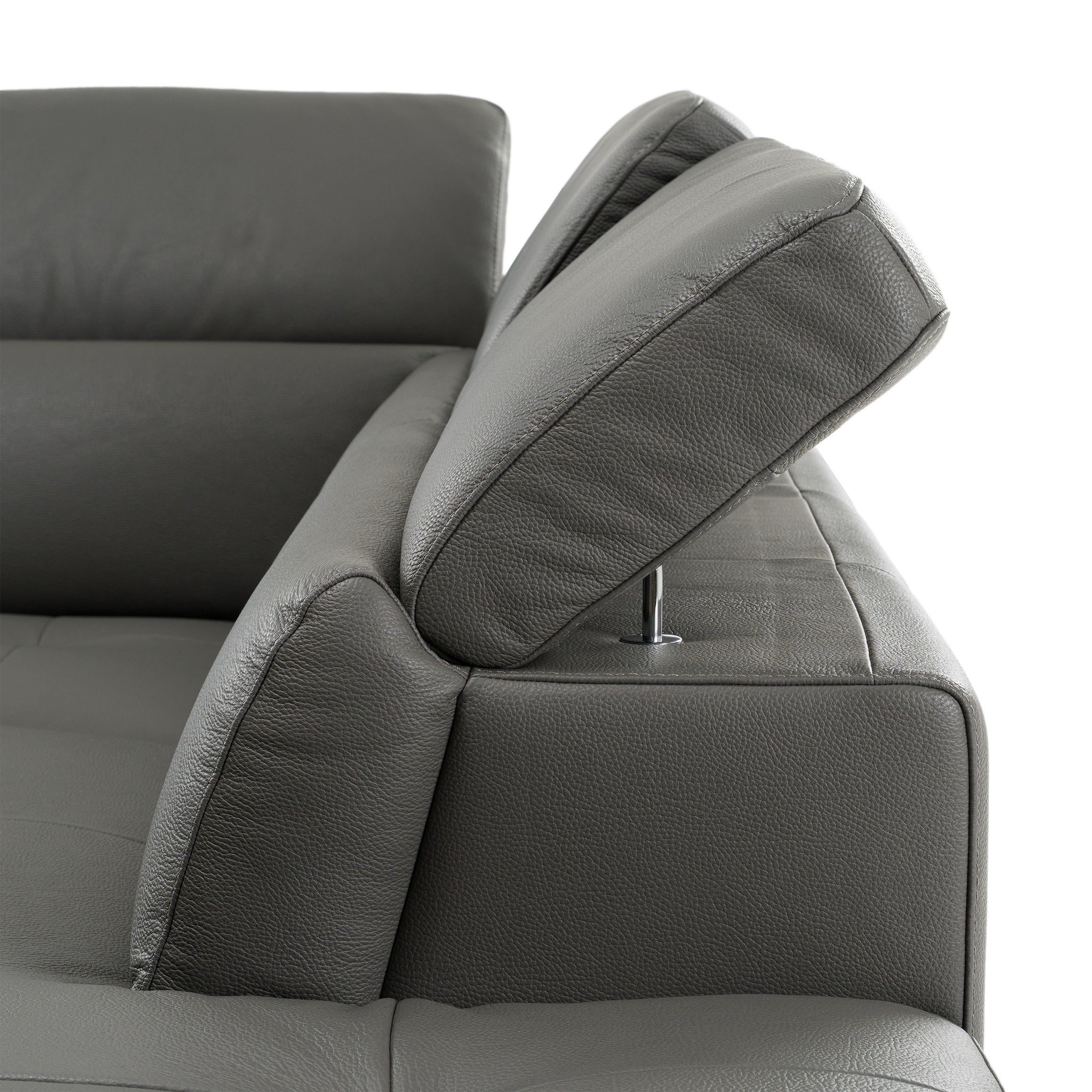Viola Italian Contemporary Leather Right Facing Sectional Sofa
