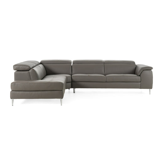 Viola Italian Contemporary Leather Left Facing Sectional Sofa