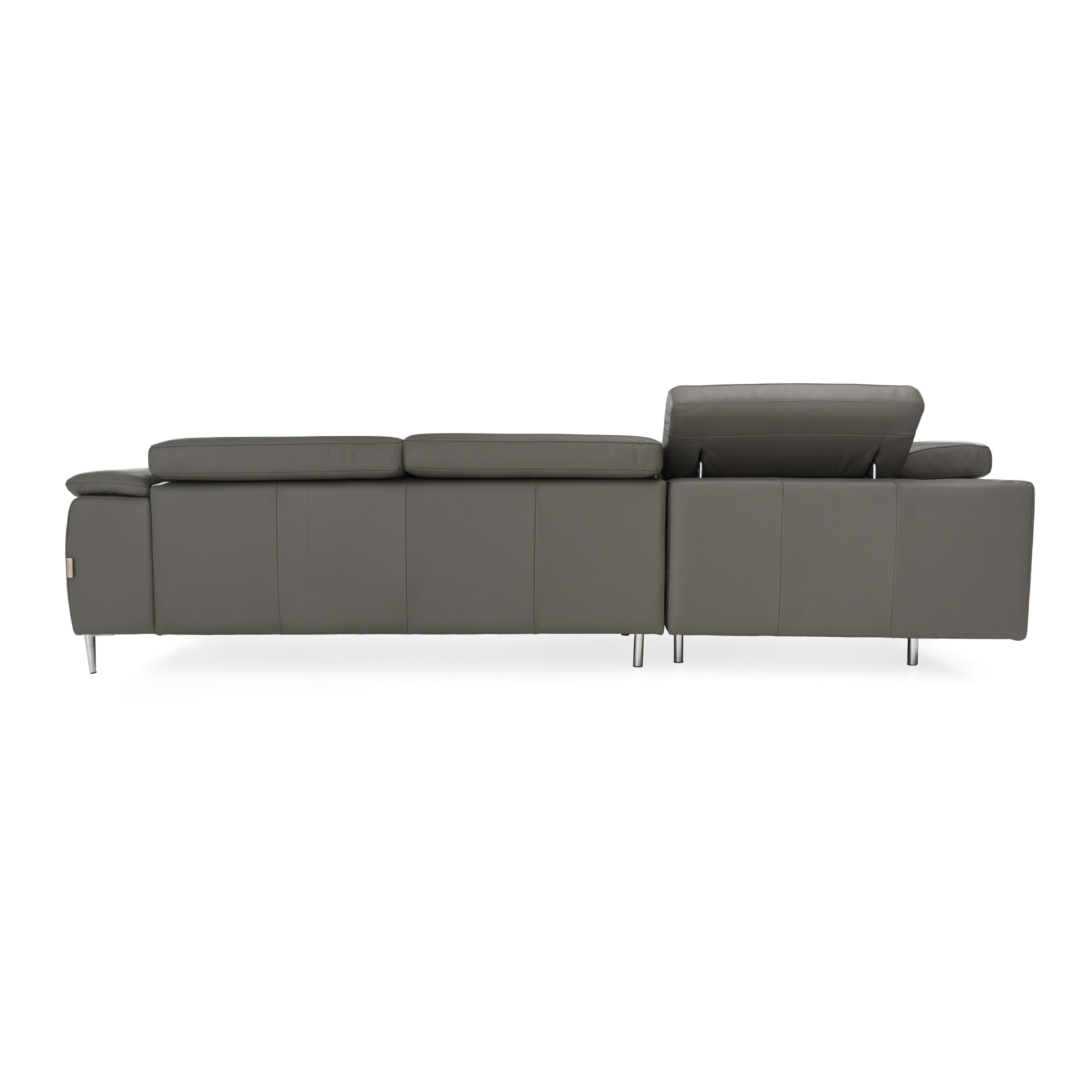 Viola Italian Contemporary Leather Left Facing Sectional Sofa