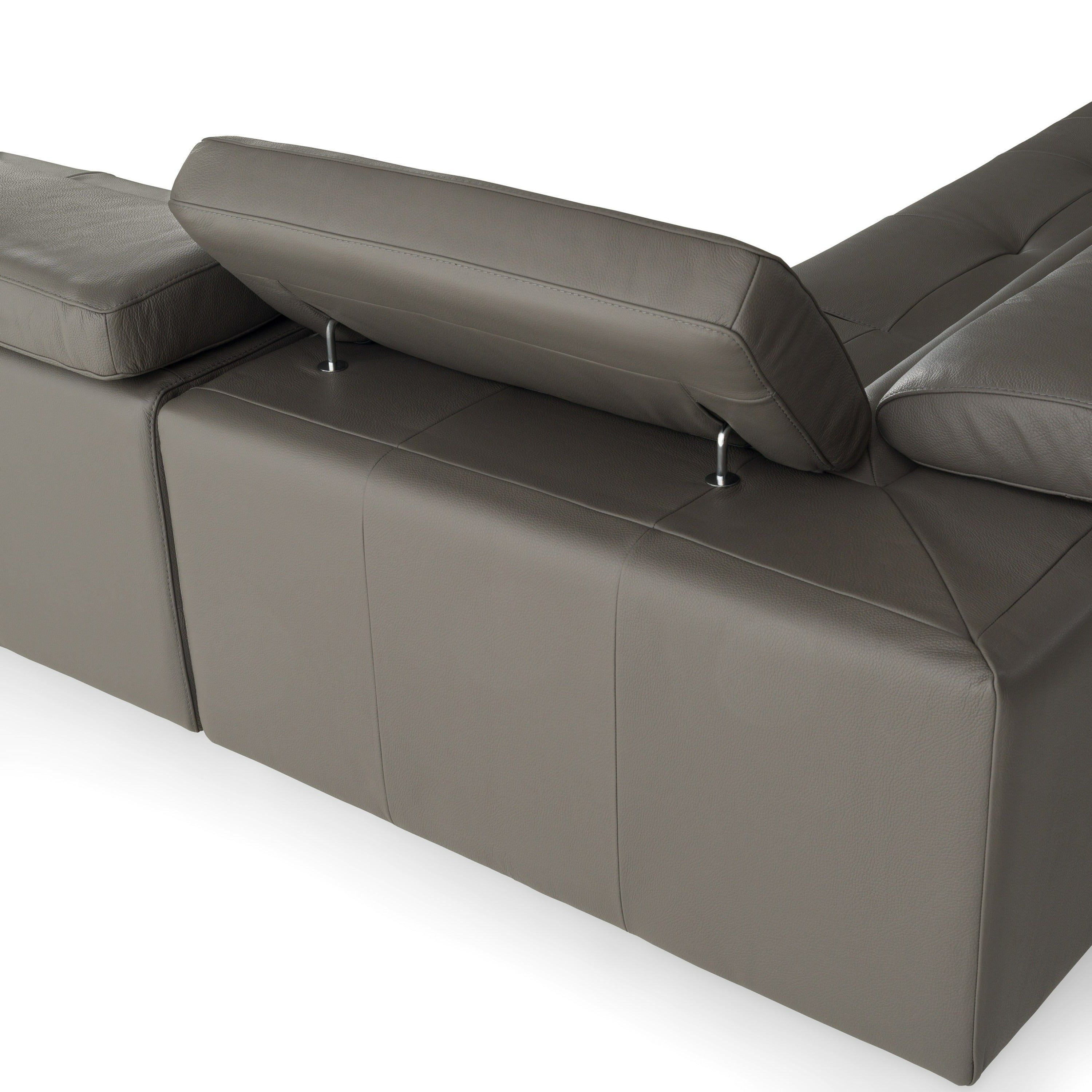 Viola Italian Contemporary Leather Left Facing Sectional Sofa