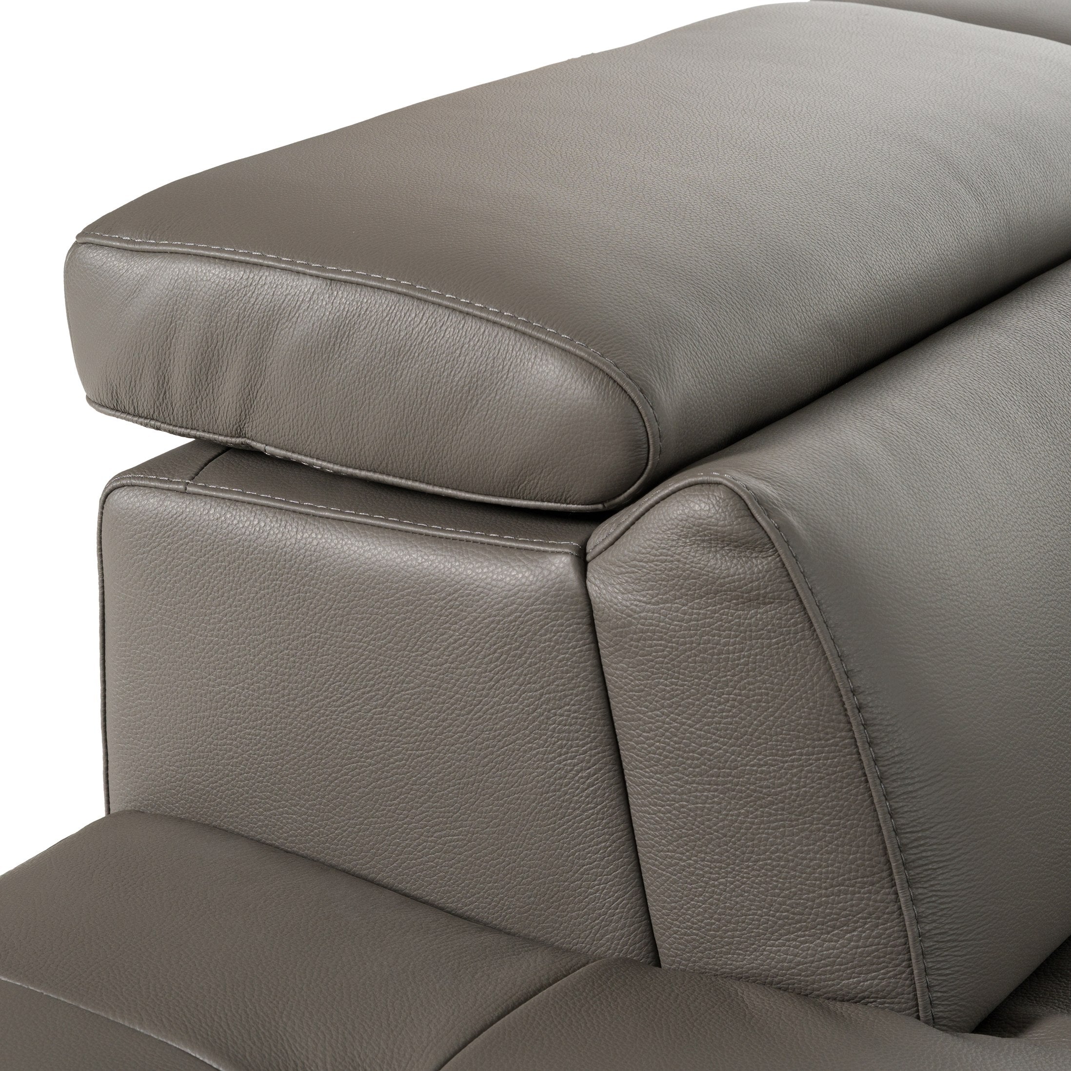 Viola Italian Contemporary Leather Left Facing Sectional Sofa