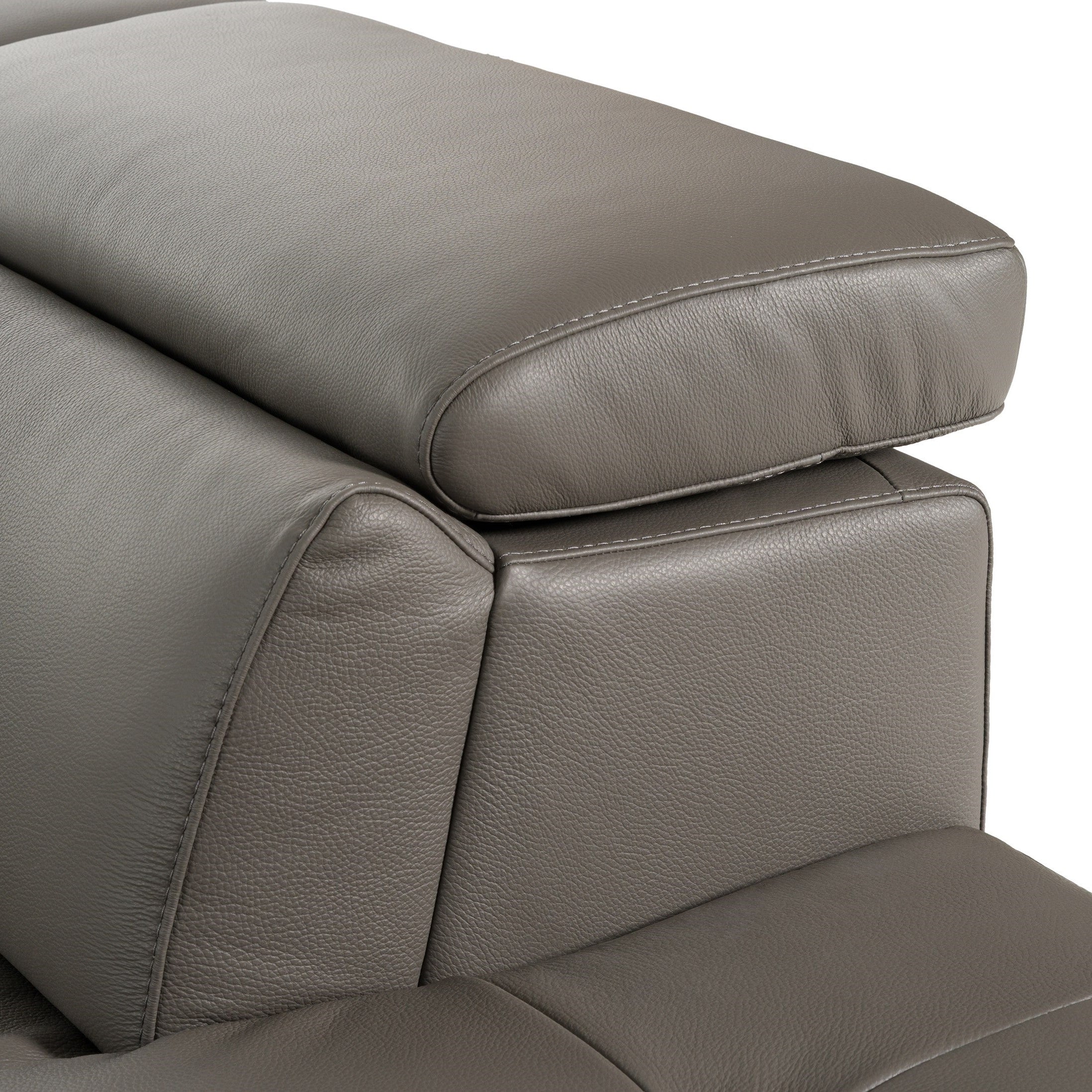 Viola Italian Contemporary Leather Right Facing Sectional Sofa