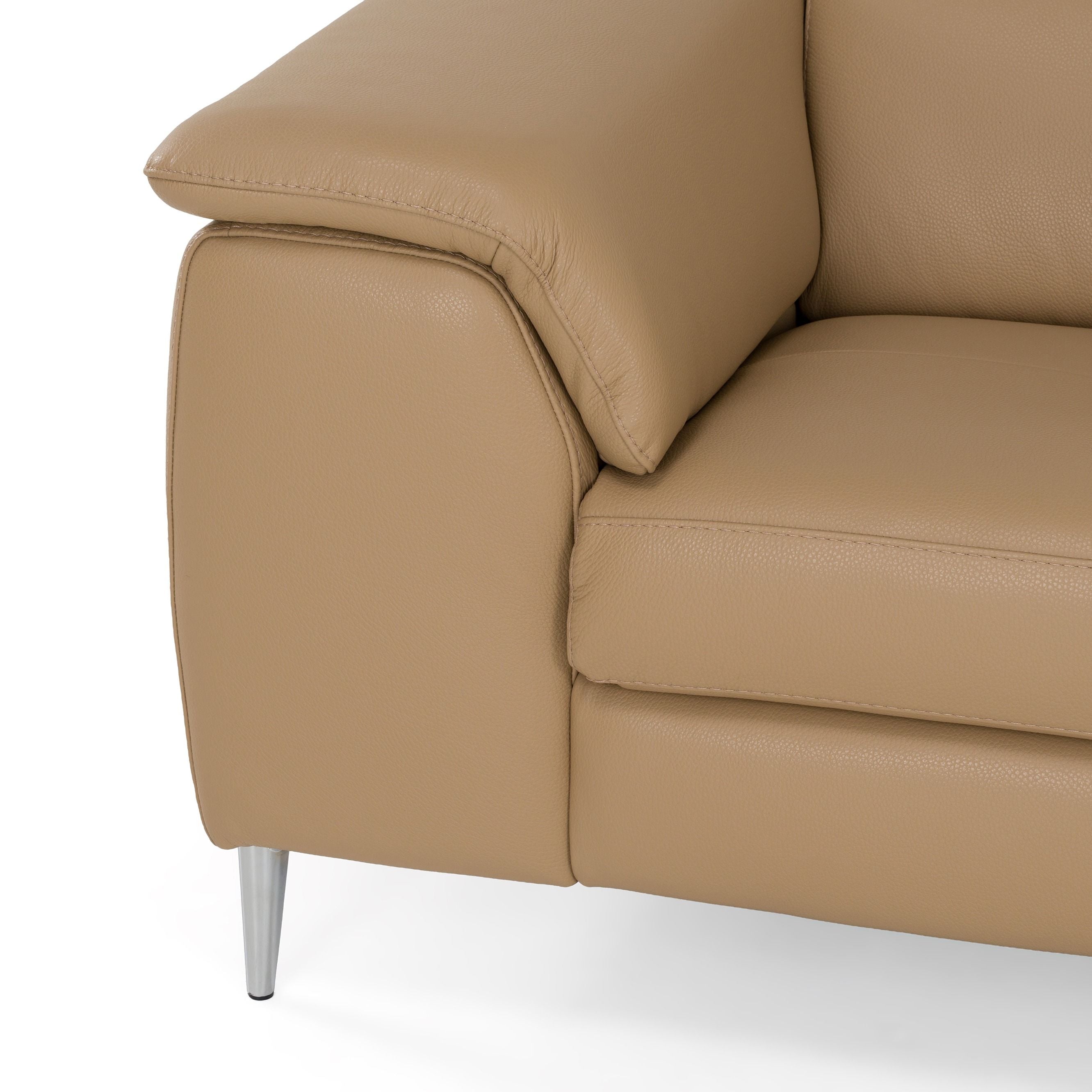 Viola - Italian Contemporary Deserto Leather Right Facing Sectional Sofa
