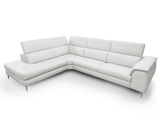 Viola Italian Contemporary Leather Left Facing Sectional Sofa