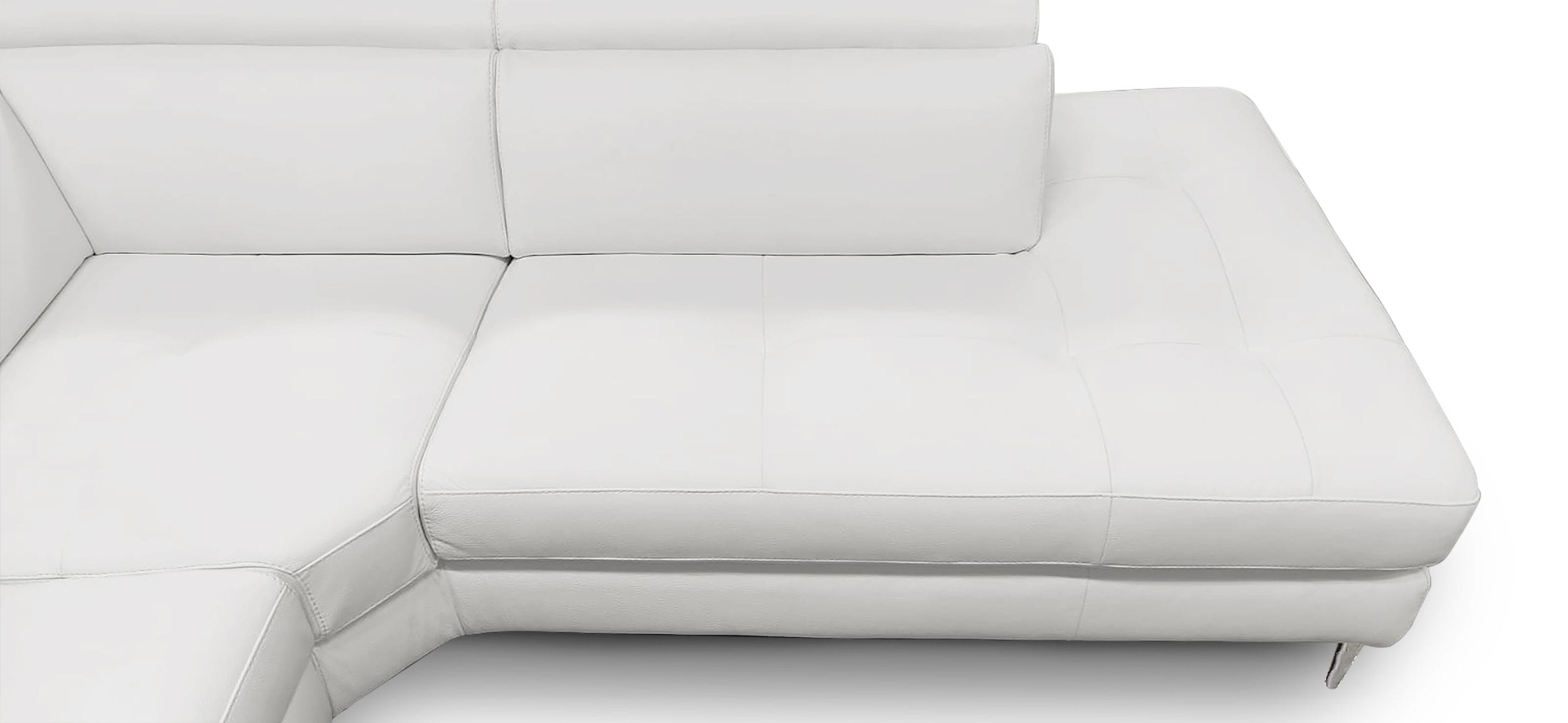 Viola Italian Contemporary Leather Left Facing Sectional Sofa