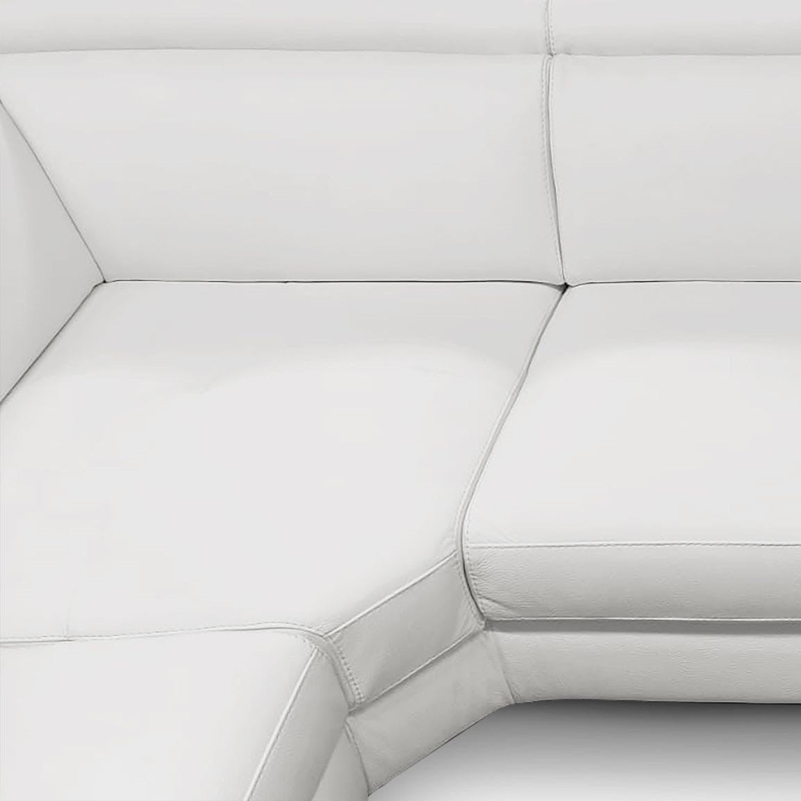 Viola Italian Contemporary Leather Left Facing Sectional Sofa