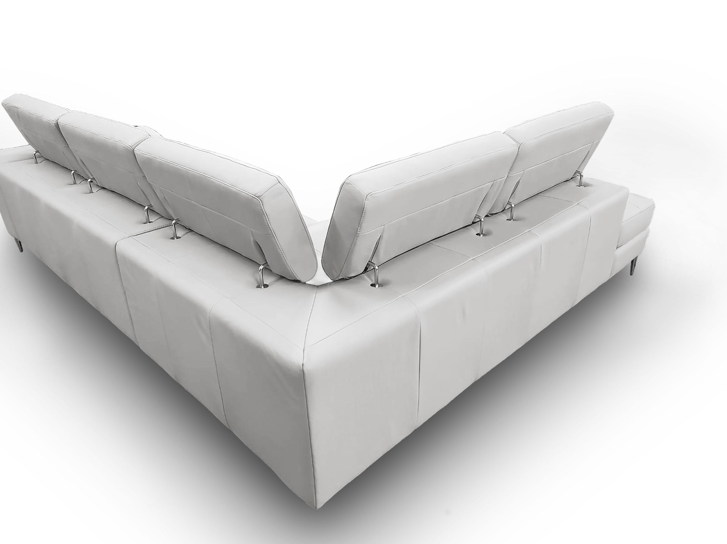Viola Italian Contemporary Leather Left Facing Sectional Sofa