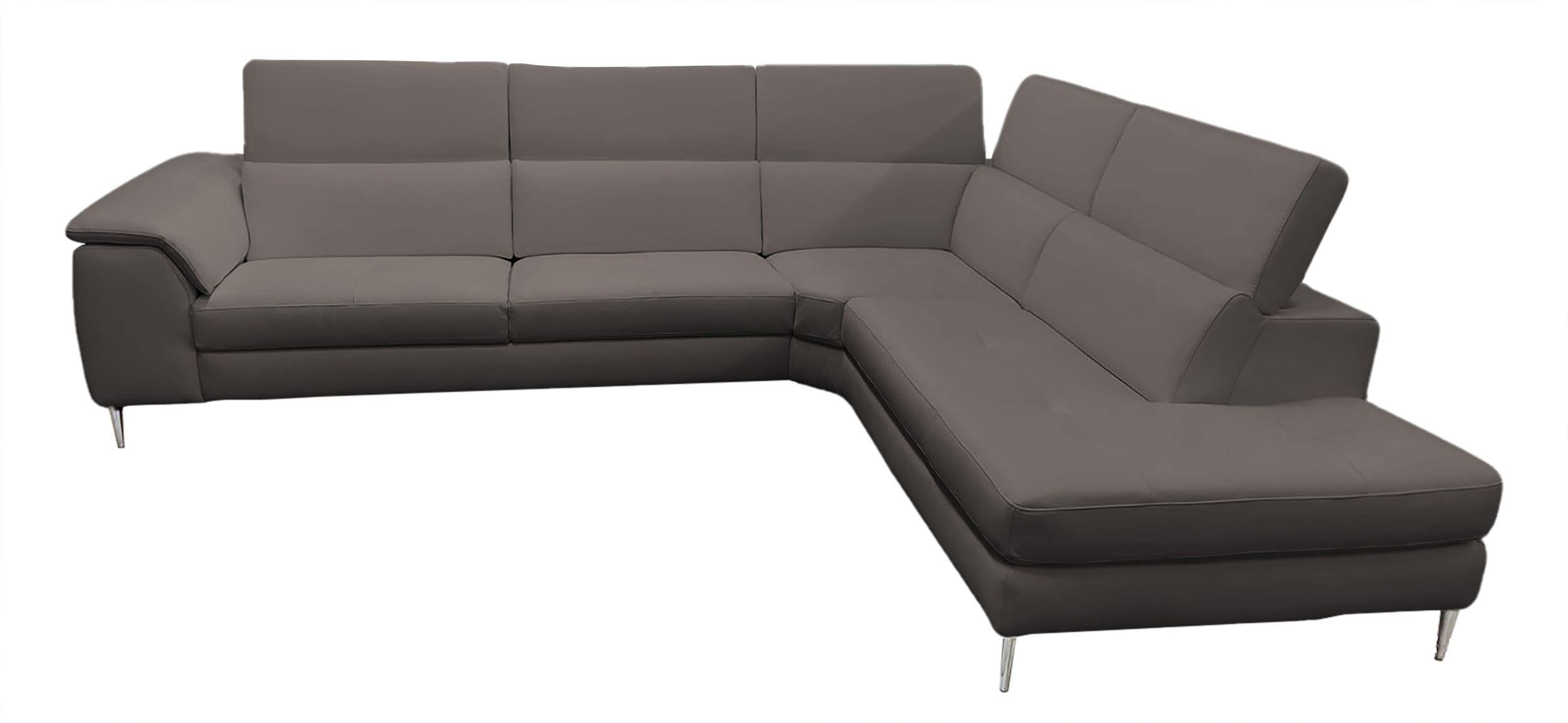 Viola Italian Contemporary Leather Right Facing Sectional Sofa