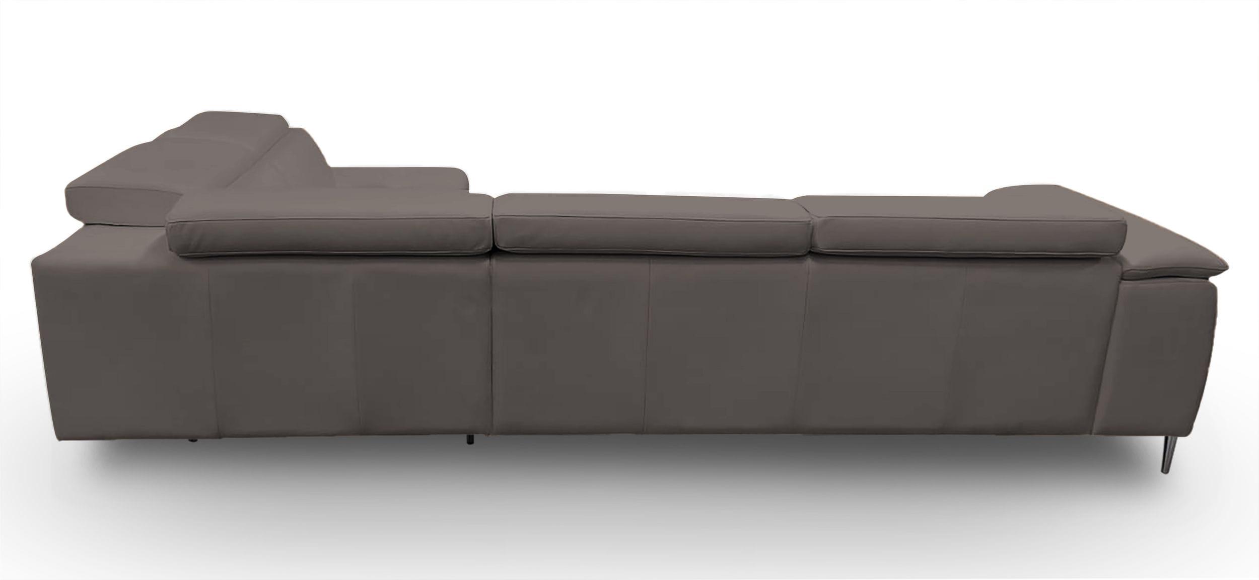 Viola Italian Contemporary Leather Right Facing Sectional Sofa