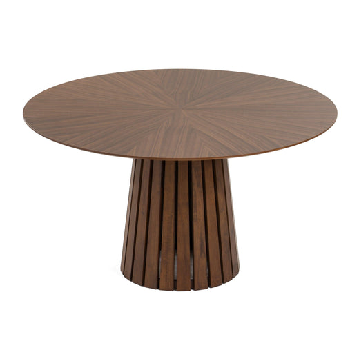 Weiss Mid-Century Modern Round Dining Table and 6 Chair Set