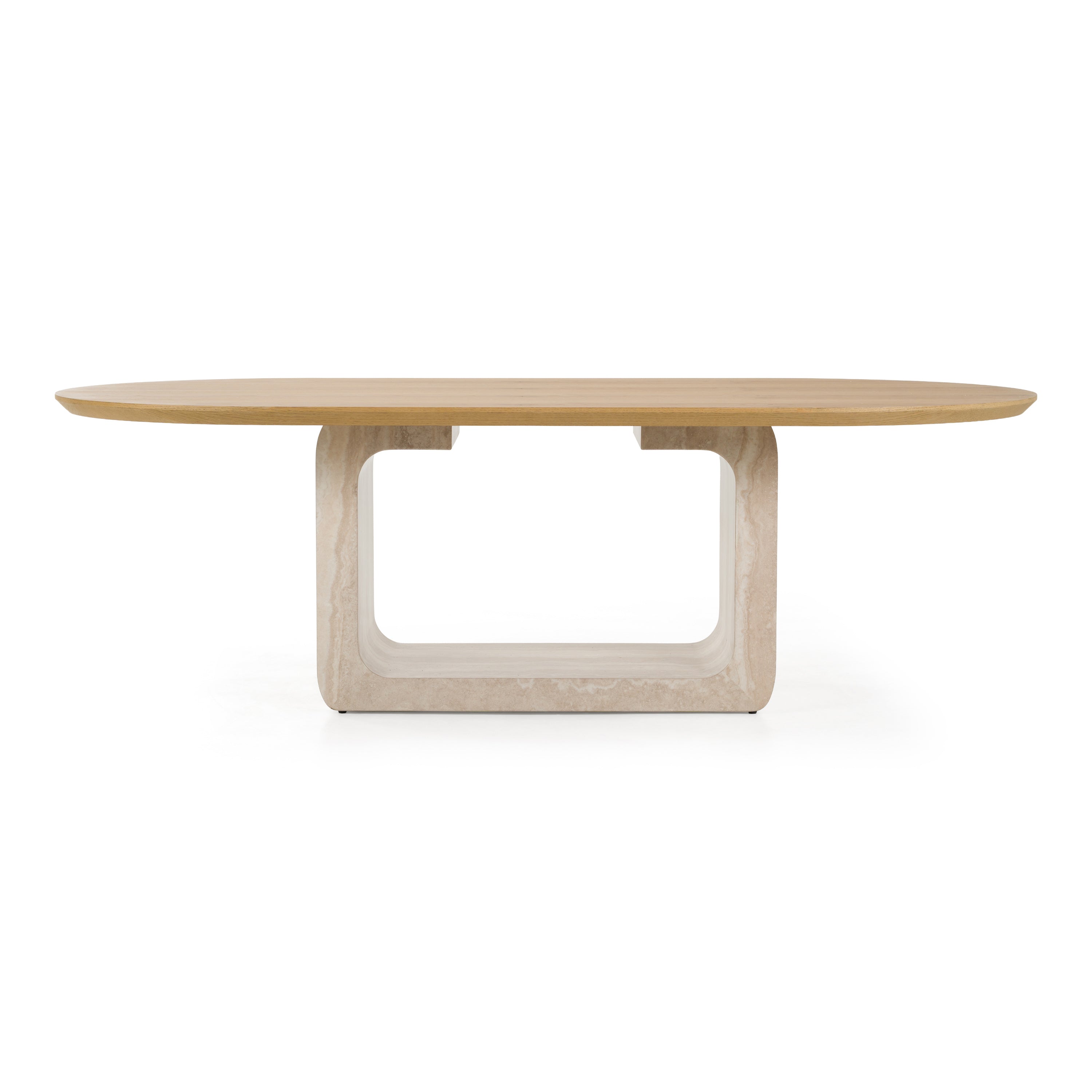 Wolff Modern Faux Travertine Dining Table