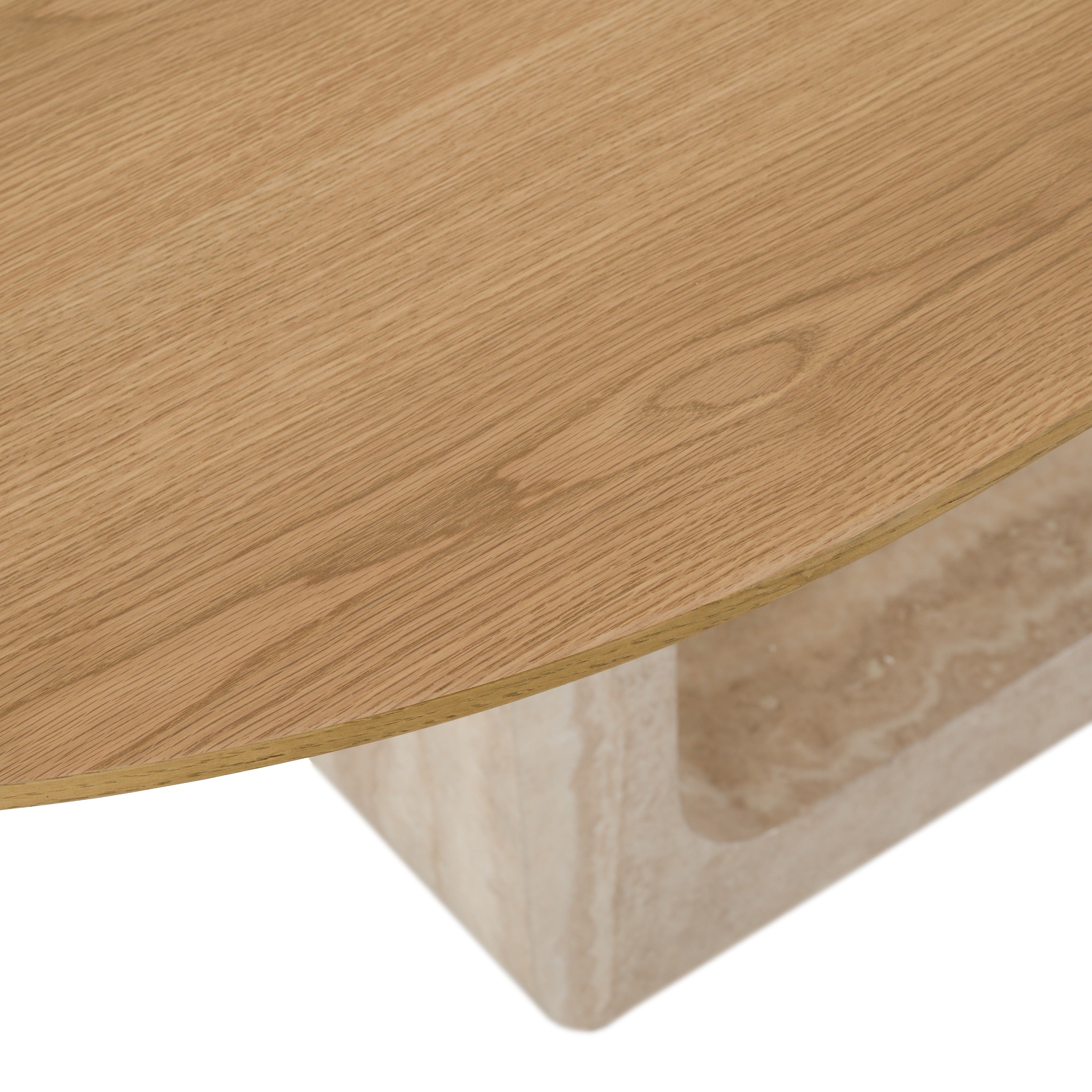 Wolff Modern Faux Travertine Dining Table