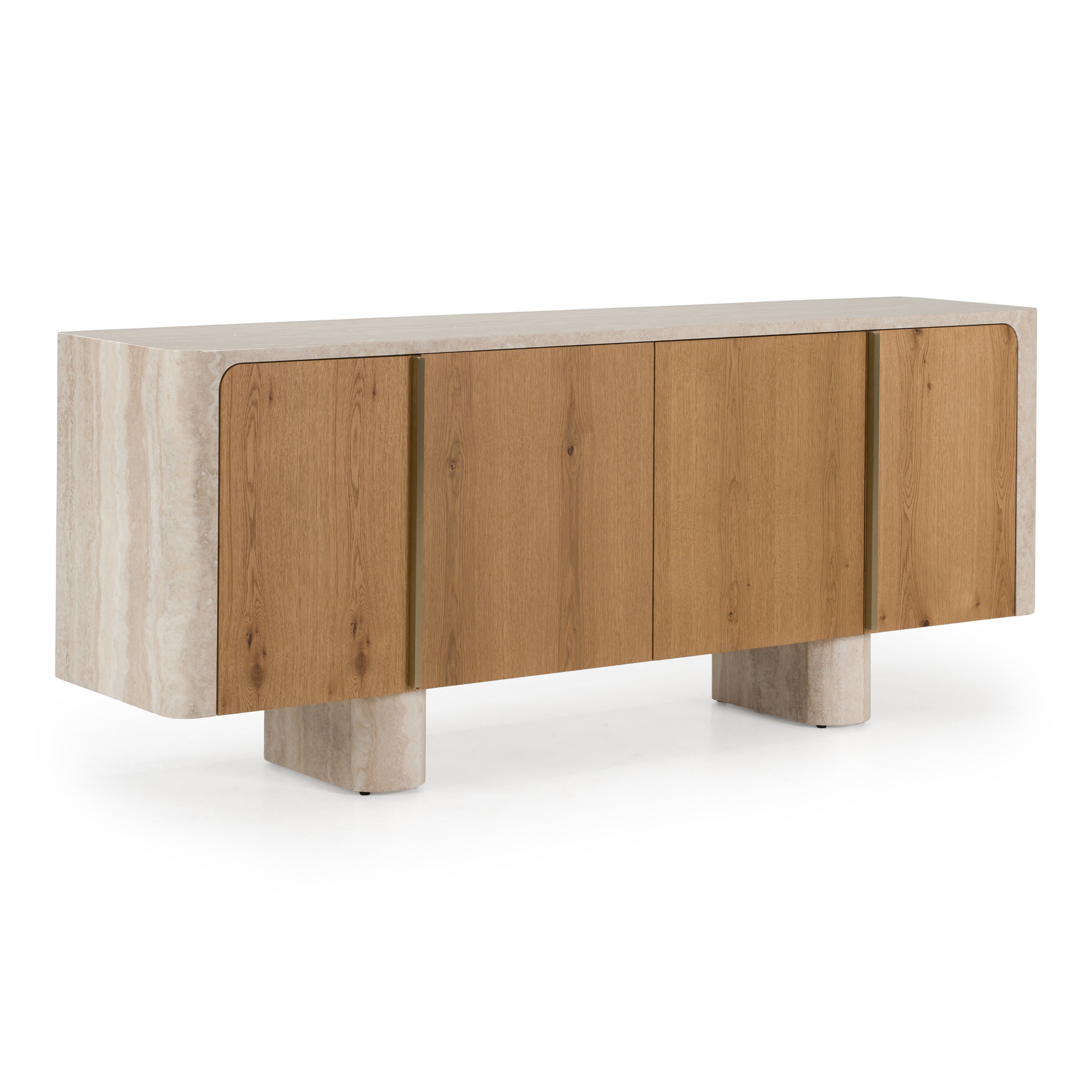 Wolff Modern Faux Travertine Buffet