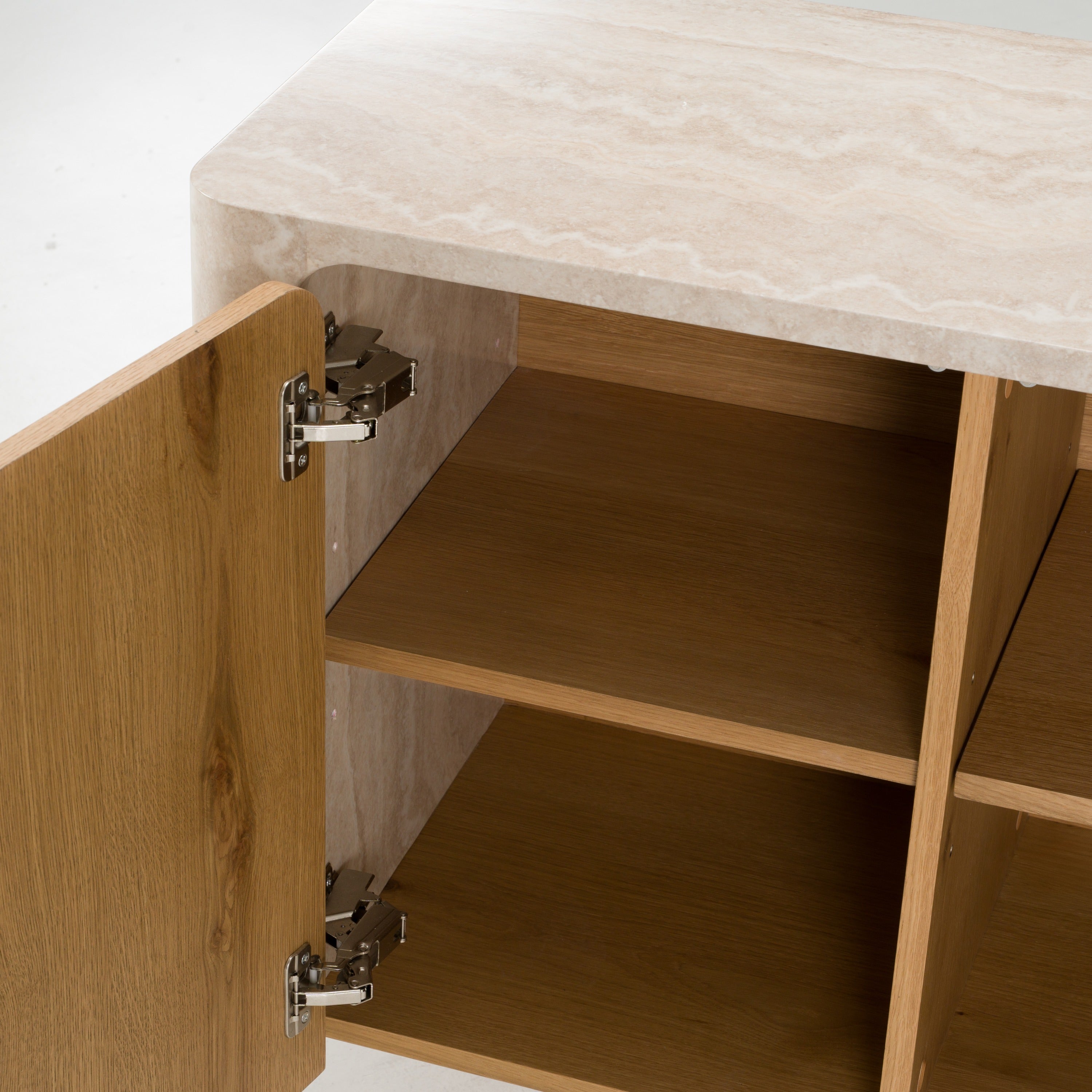 Wolff Modern Faux Travertine Buffet