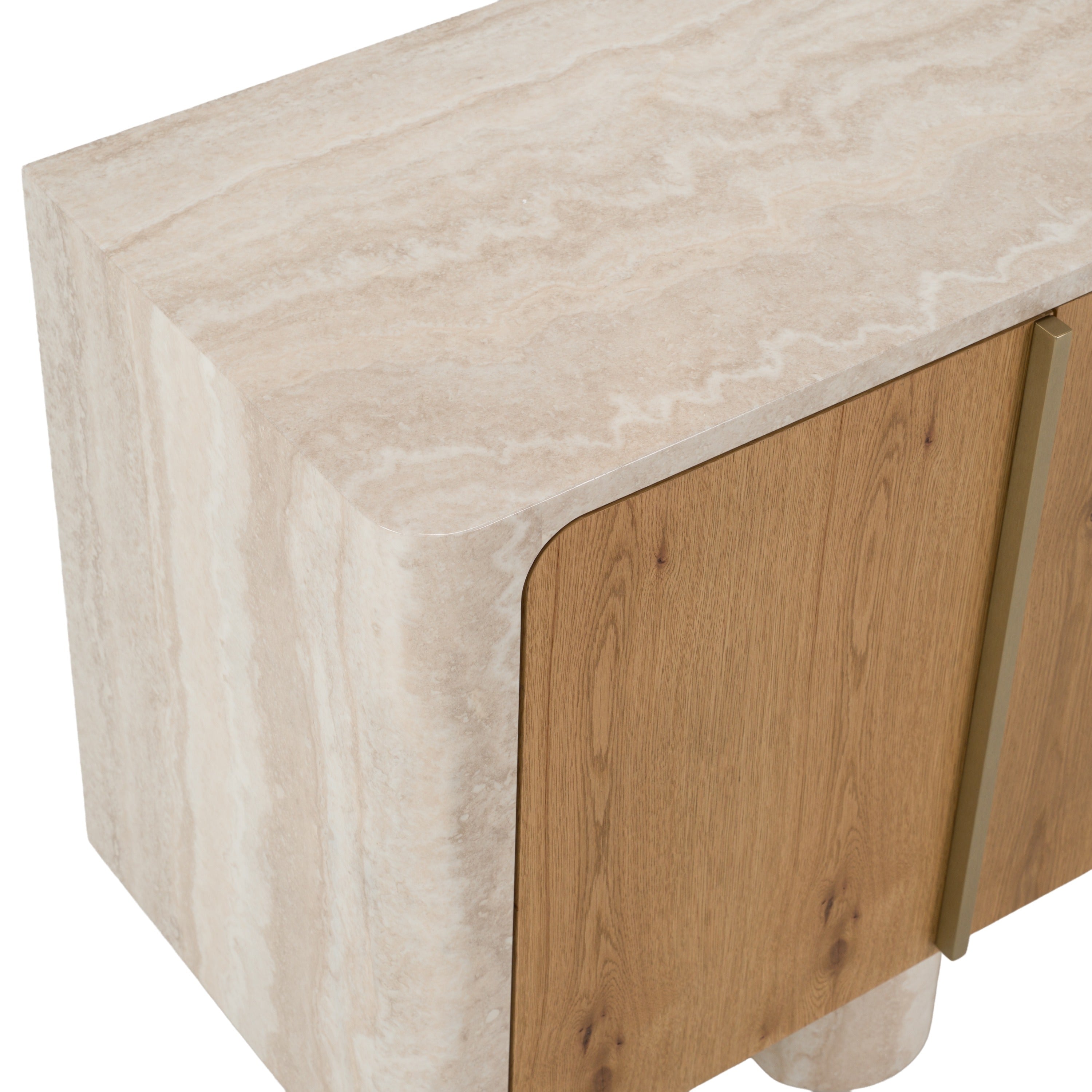 Wolff Modern Faux Travertine Buffet