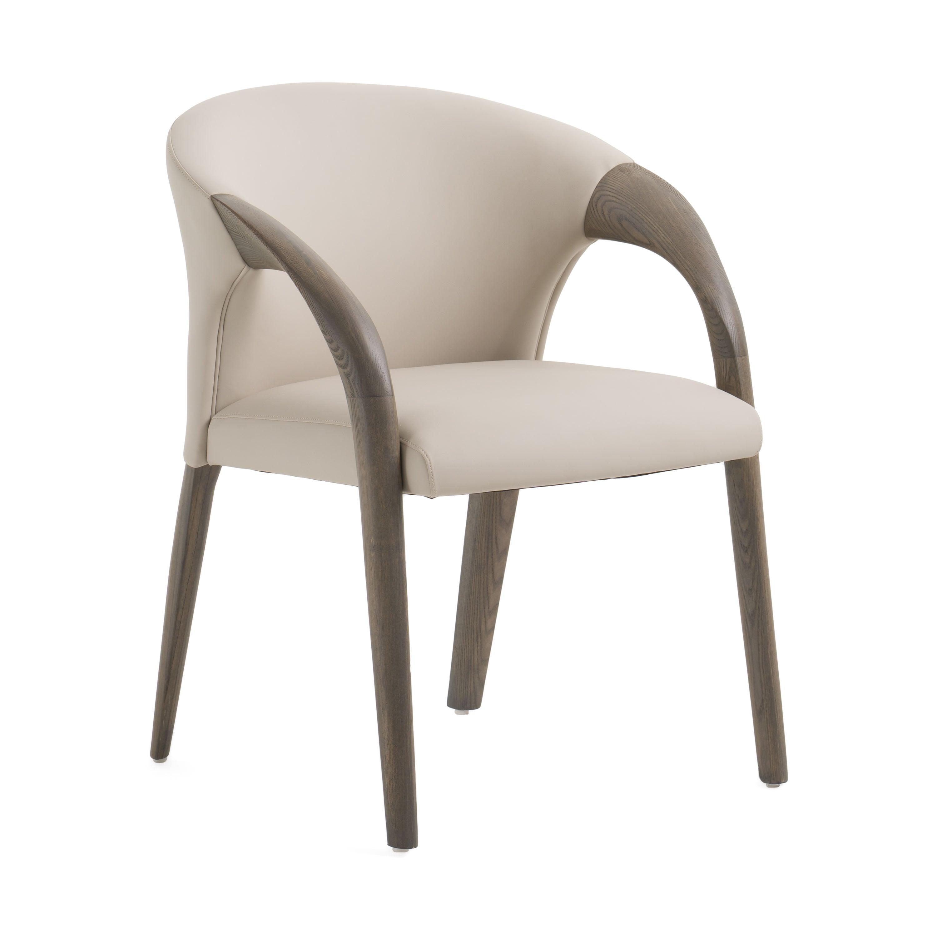 Modrest Wynetta MidCentury Modern Vegan Leather Ash Dining Chair
