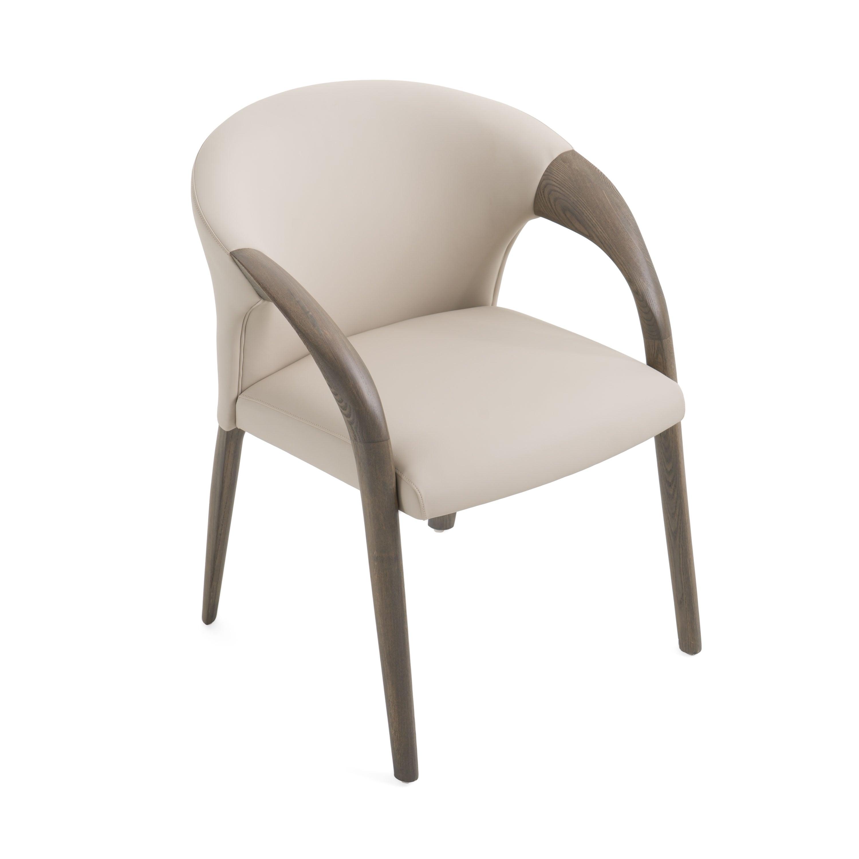 Modrest Wynetta MidCentury Modern Vegan Leather Ash Dining Chair