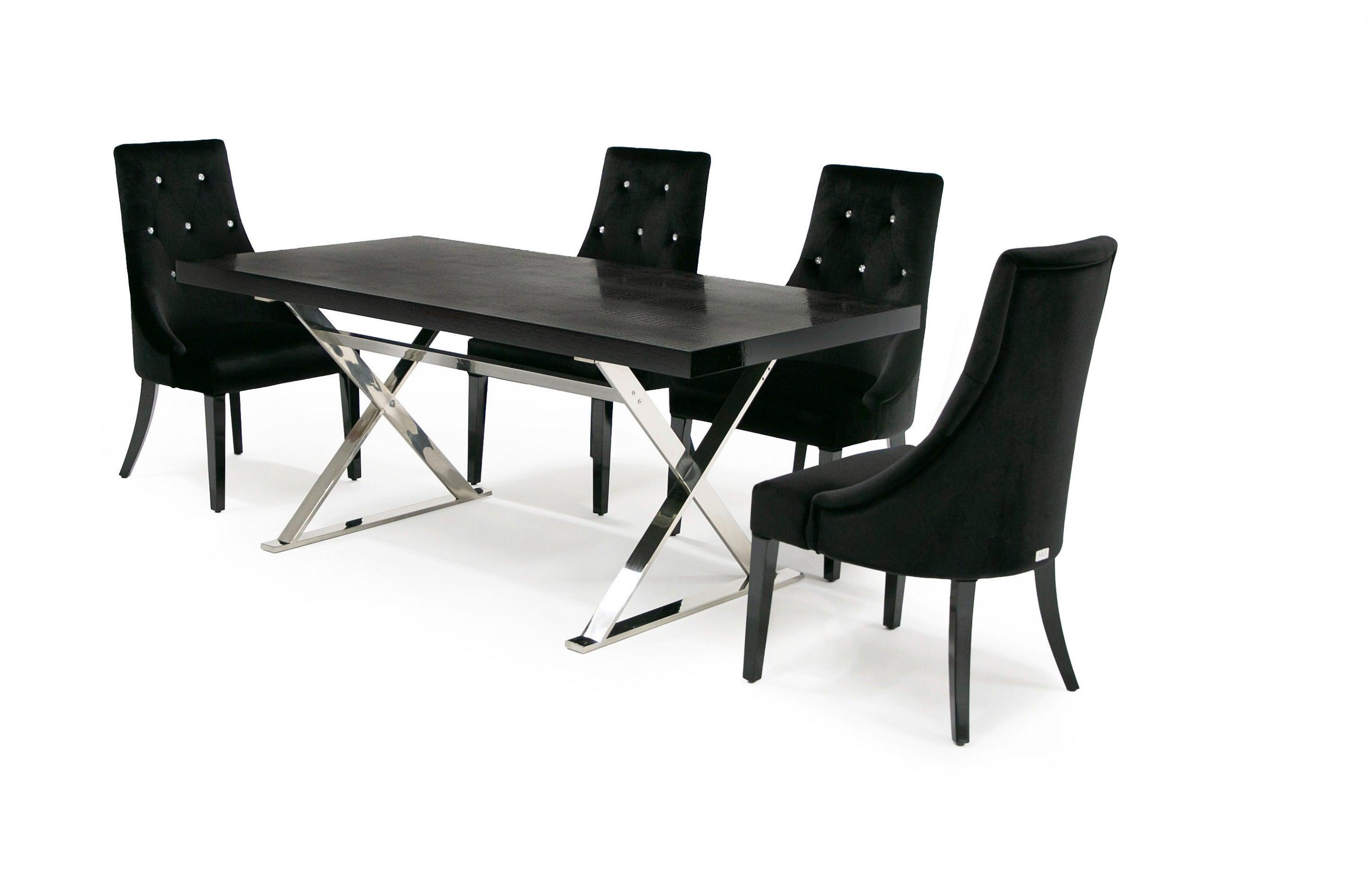 AX Xavier Modern Crocodile Stainless Steel Dining Table