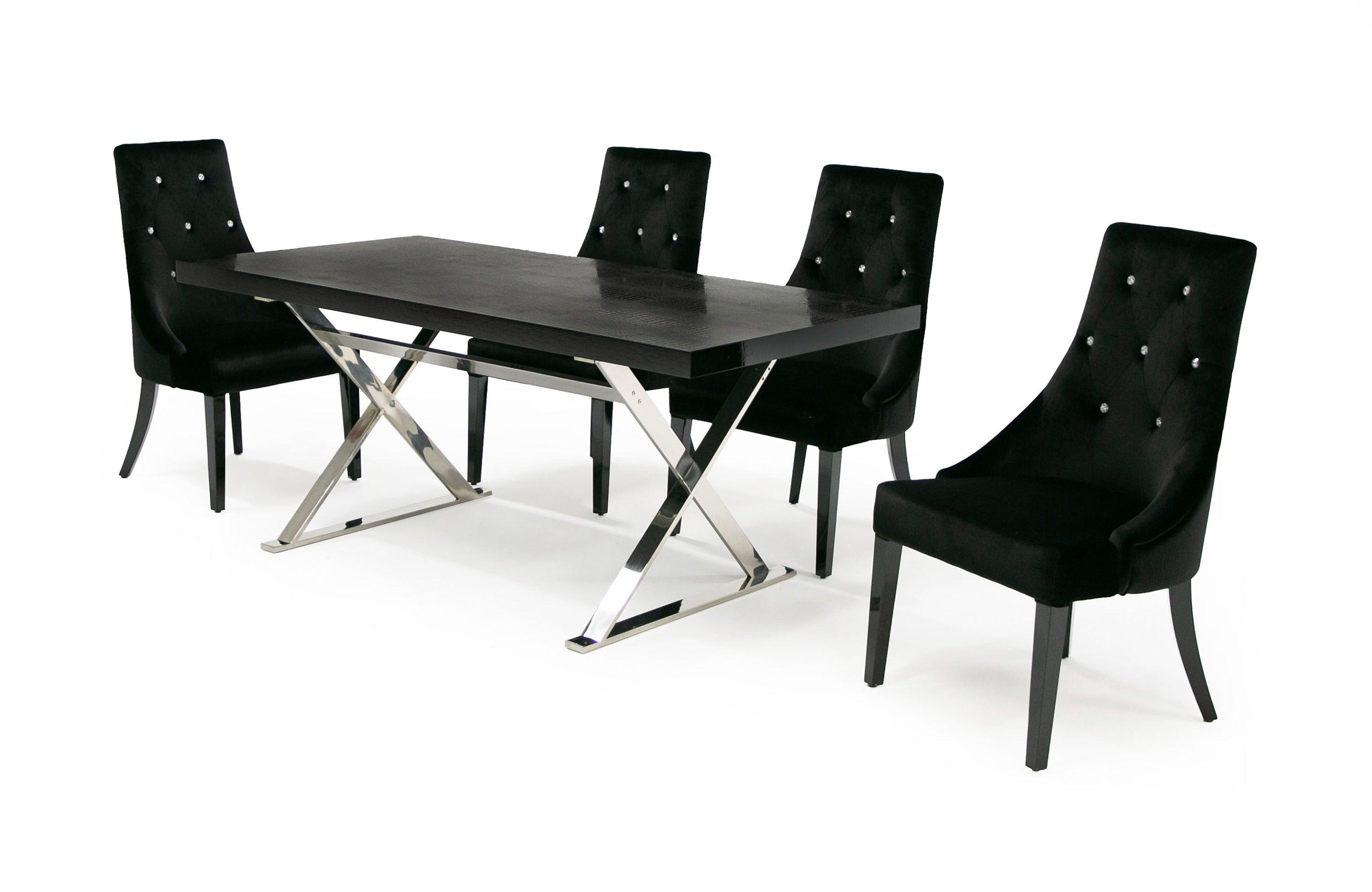 AX Xavier Modern Crocodile Stainless Steel Dining Table