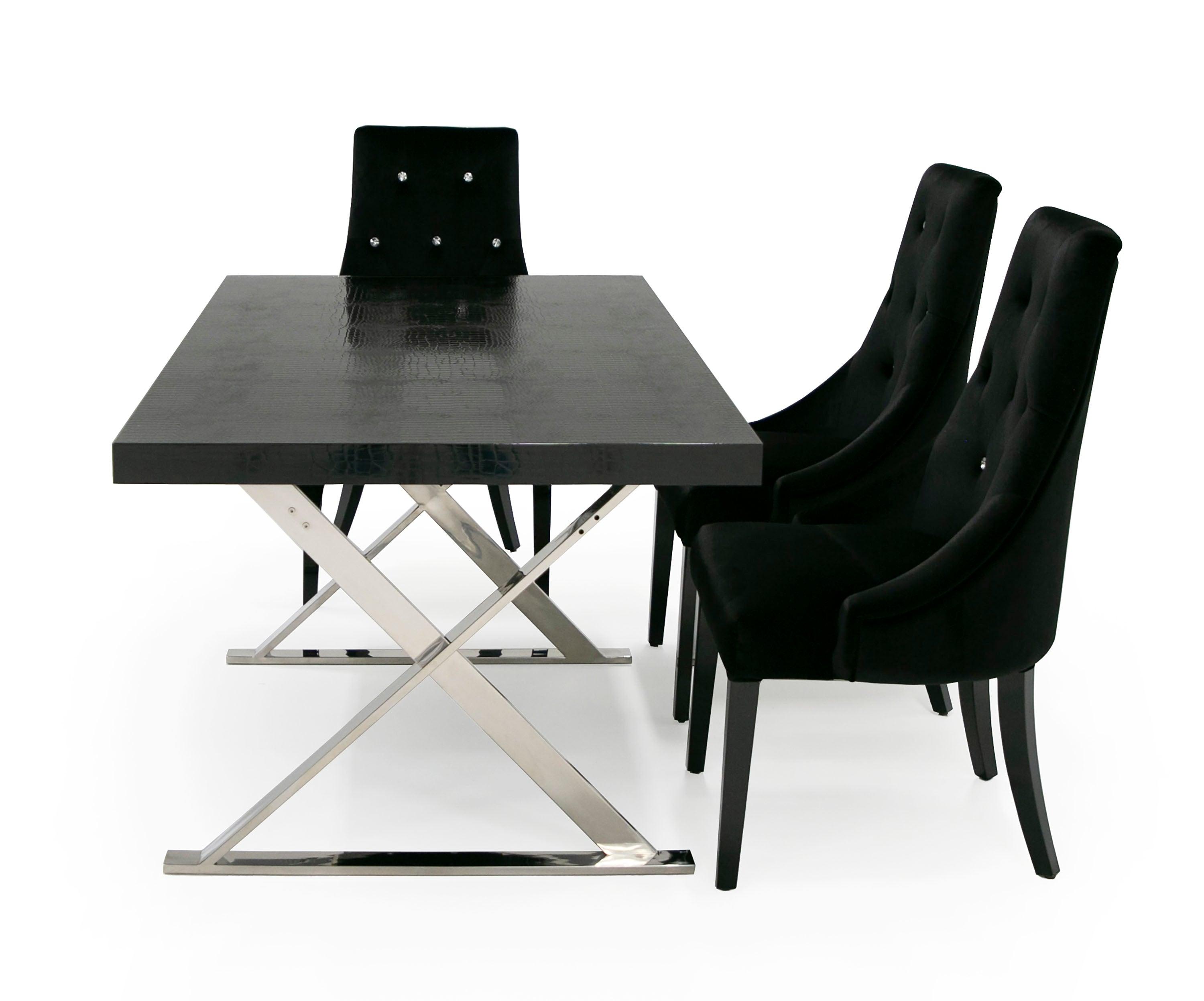 AX Xavier Modern Crocodile Stainless Steel Dining Table