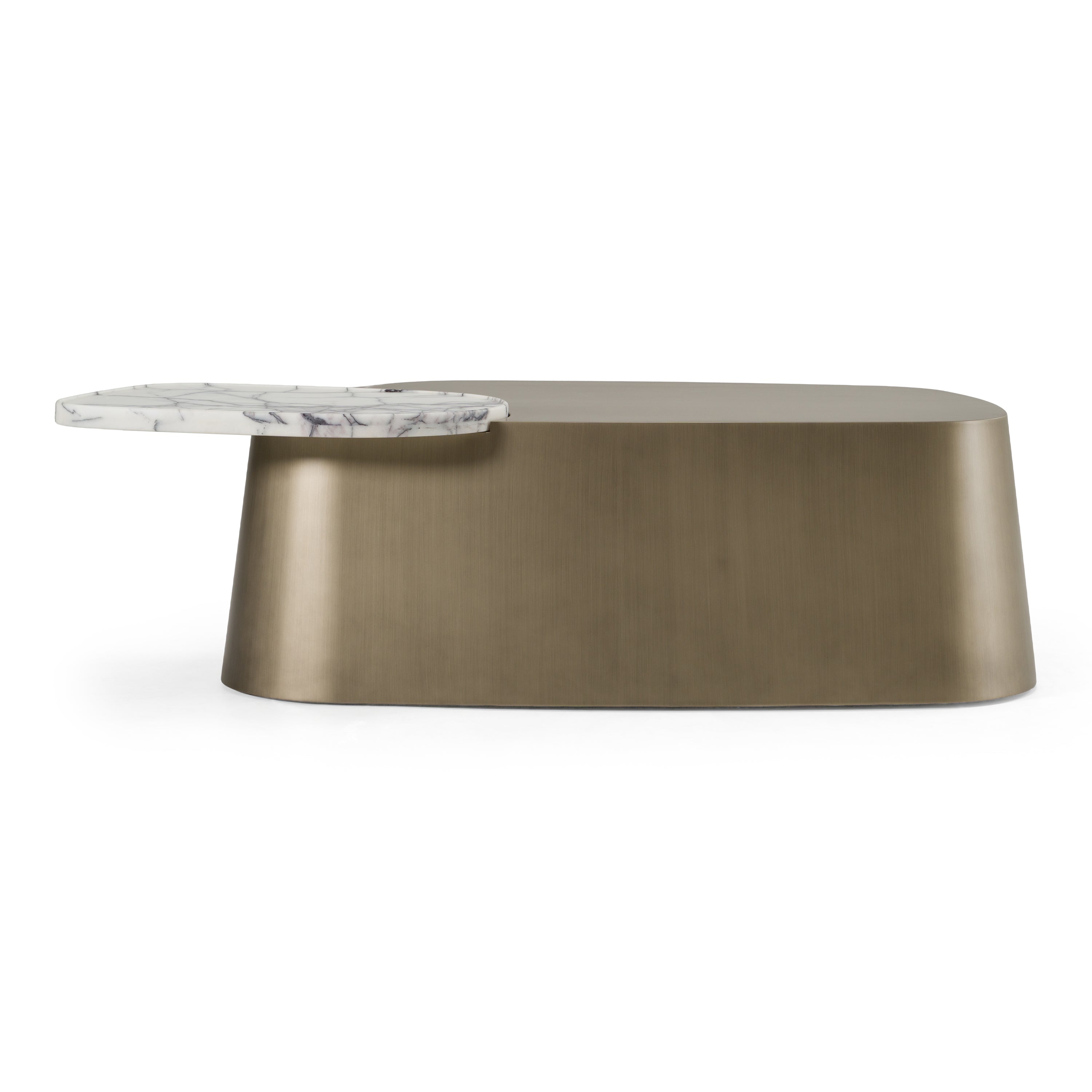 Yano Modern Marble and Antique Coffee Table