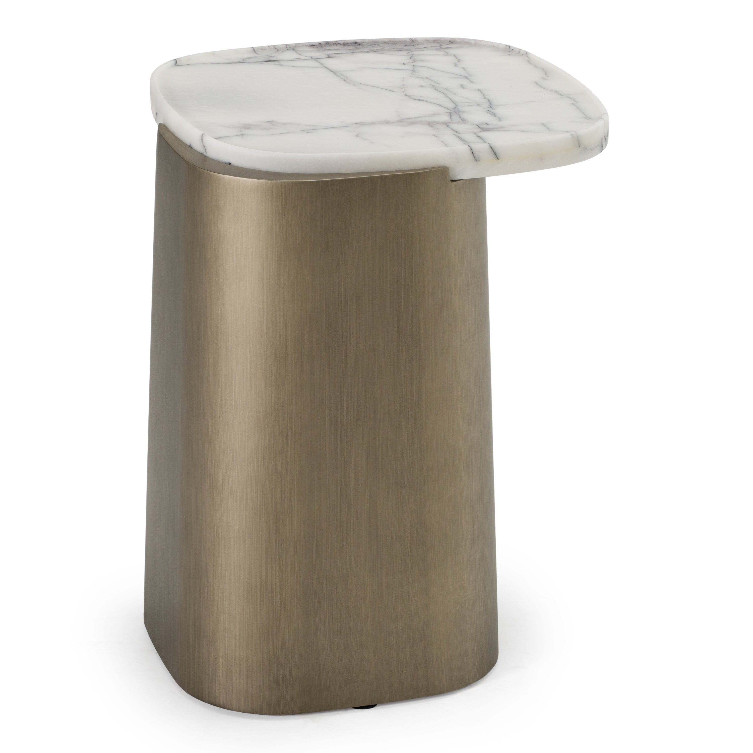 Yano Modern Marble and Antique End Table