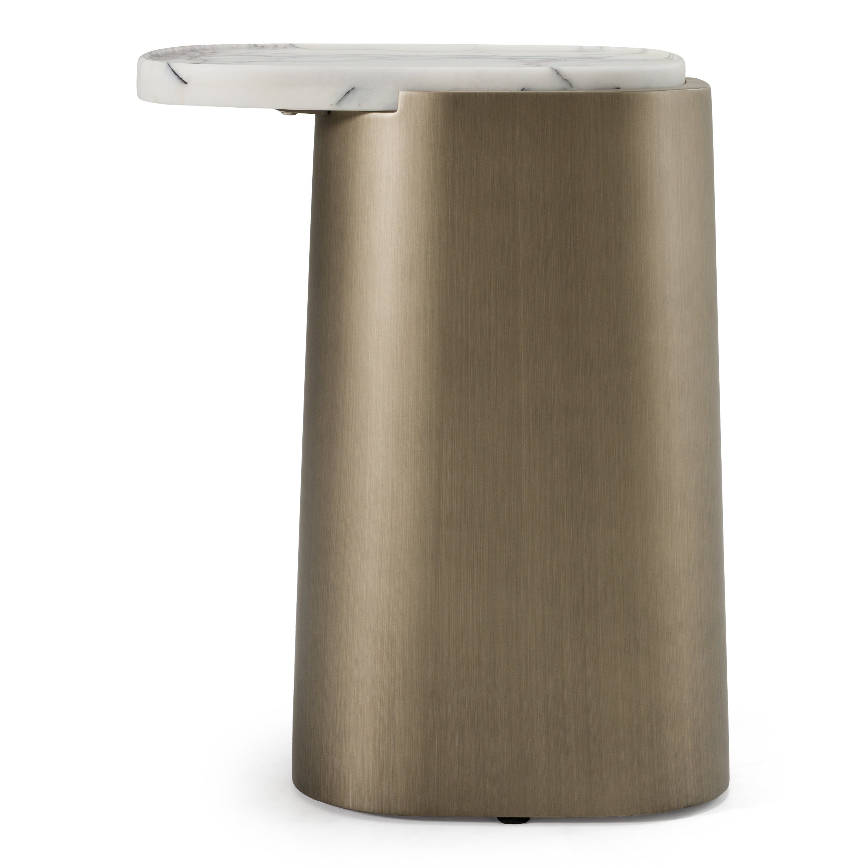 Yano Modern Marble and Antique End Table