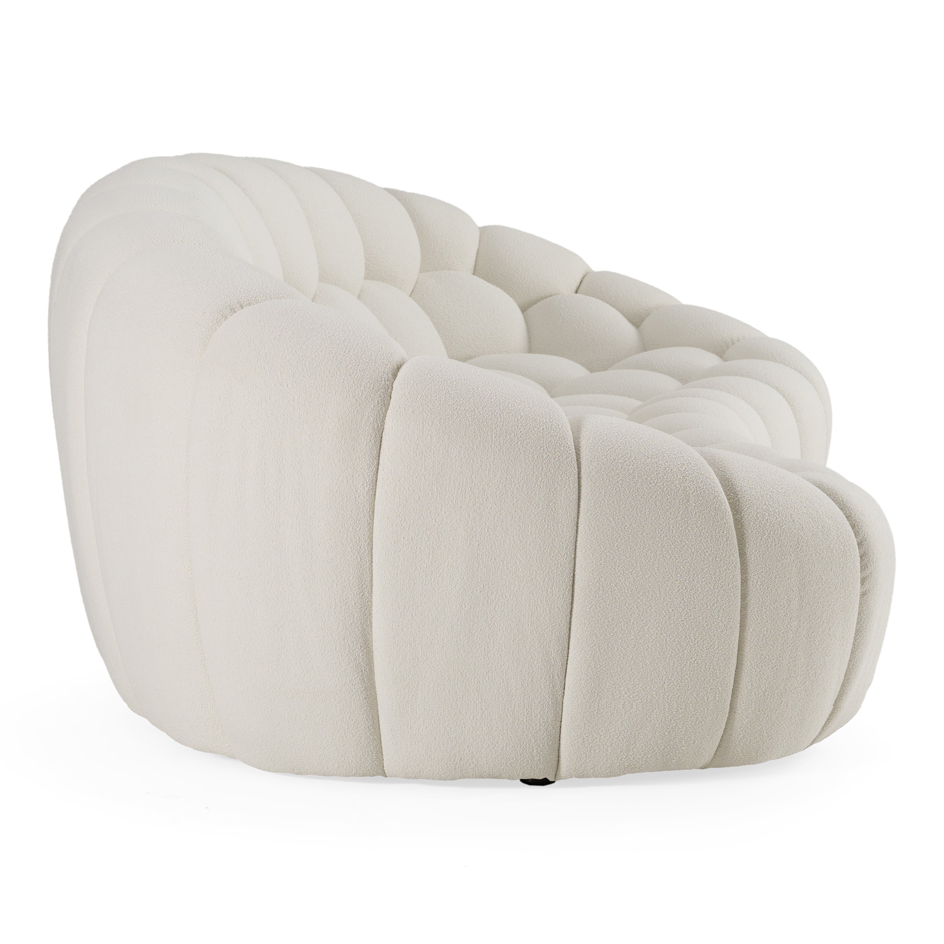Yolonda Modern Curved Fabric Sofa