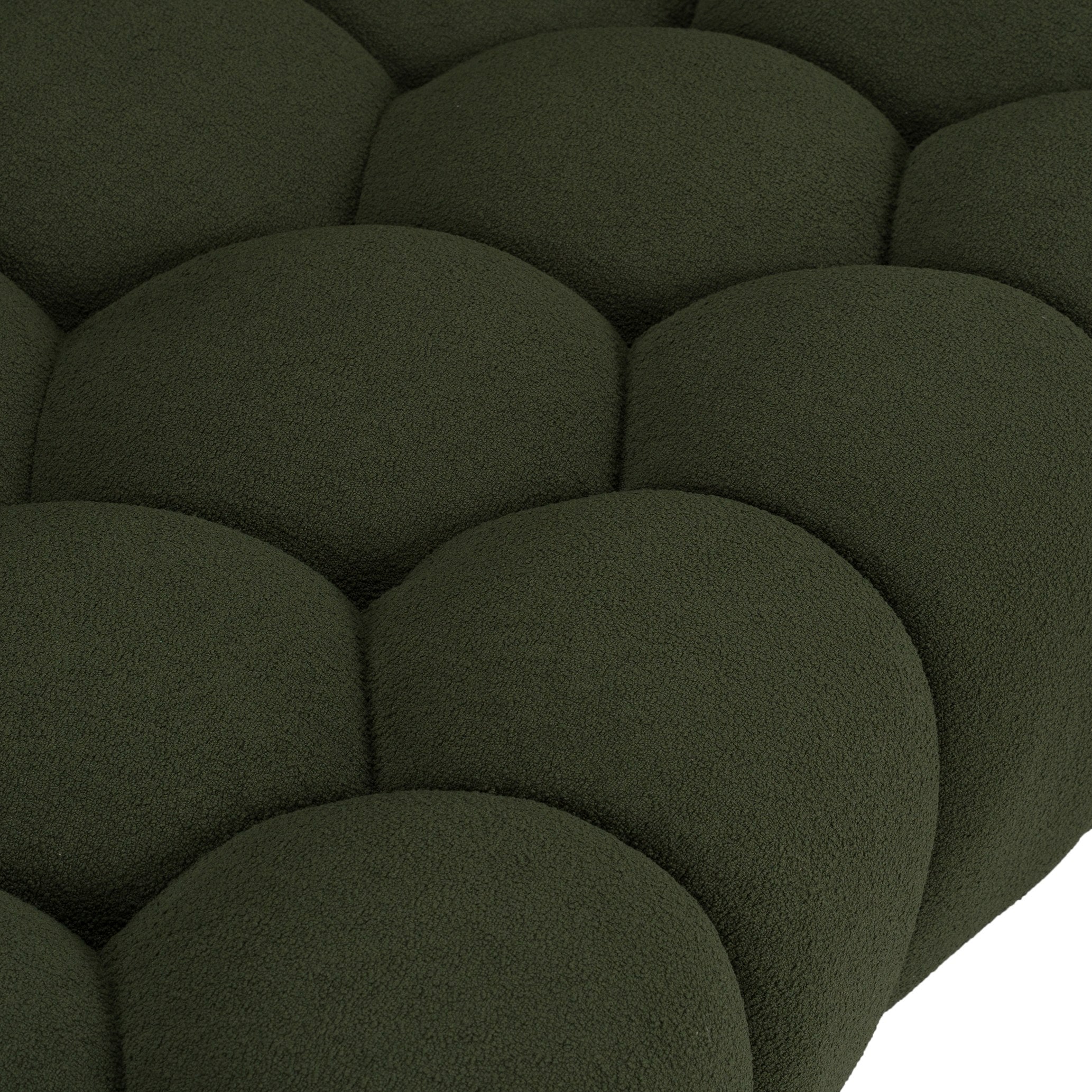 Yolonda Modern Curved Fabric Loveseat