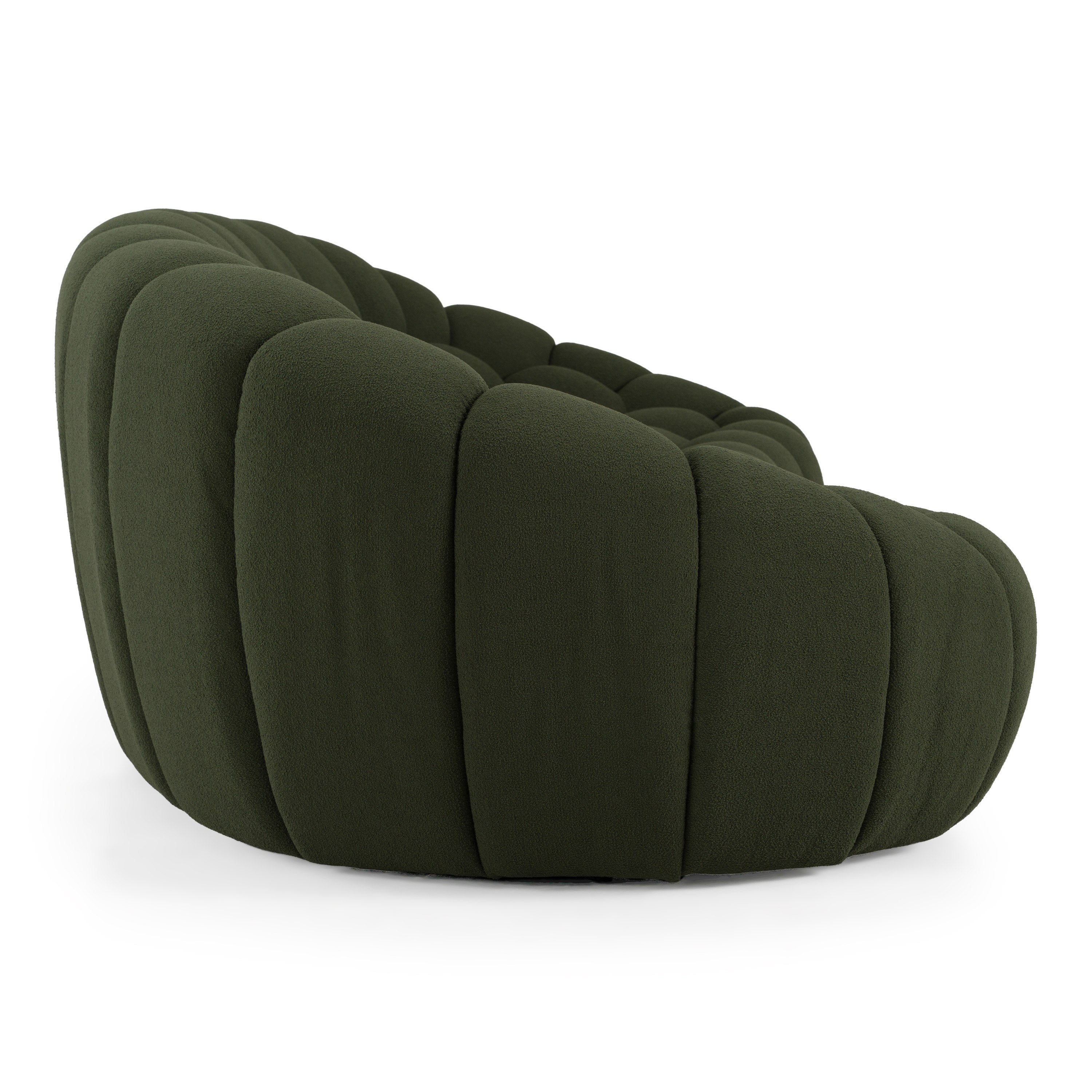 Yolonda Modern Curved Fabric Sofa