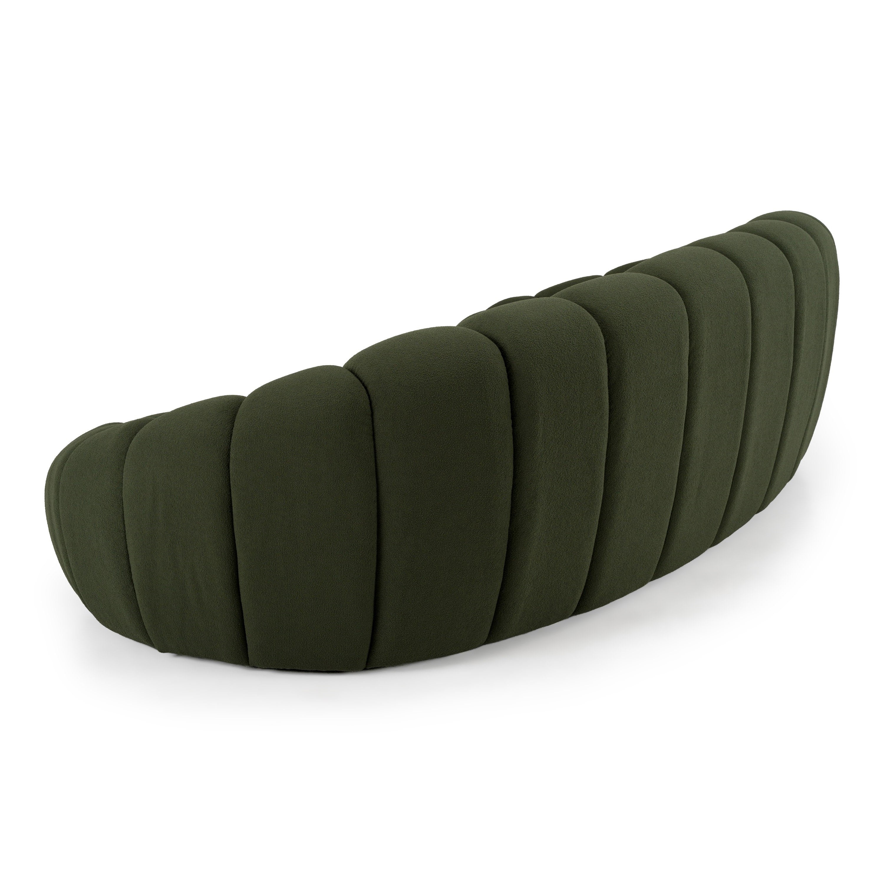 Yolonda Modern Curved Fabric Sofa