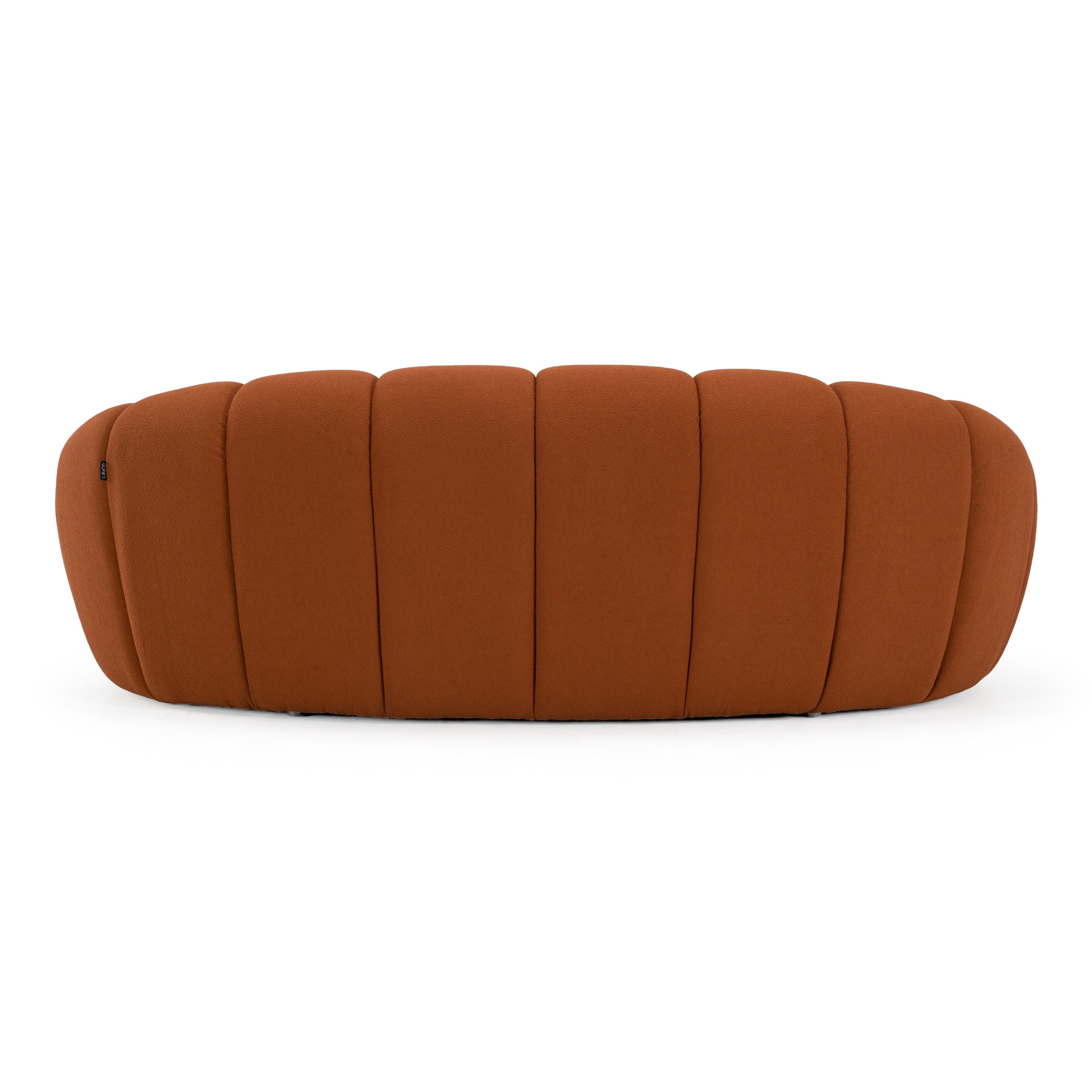 Yolonda Modern Curved Fabric Loveseat