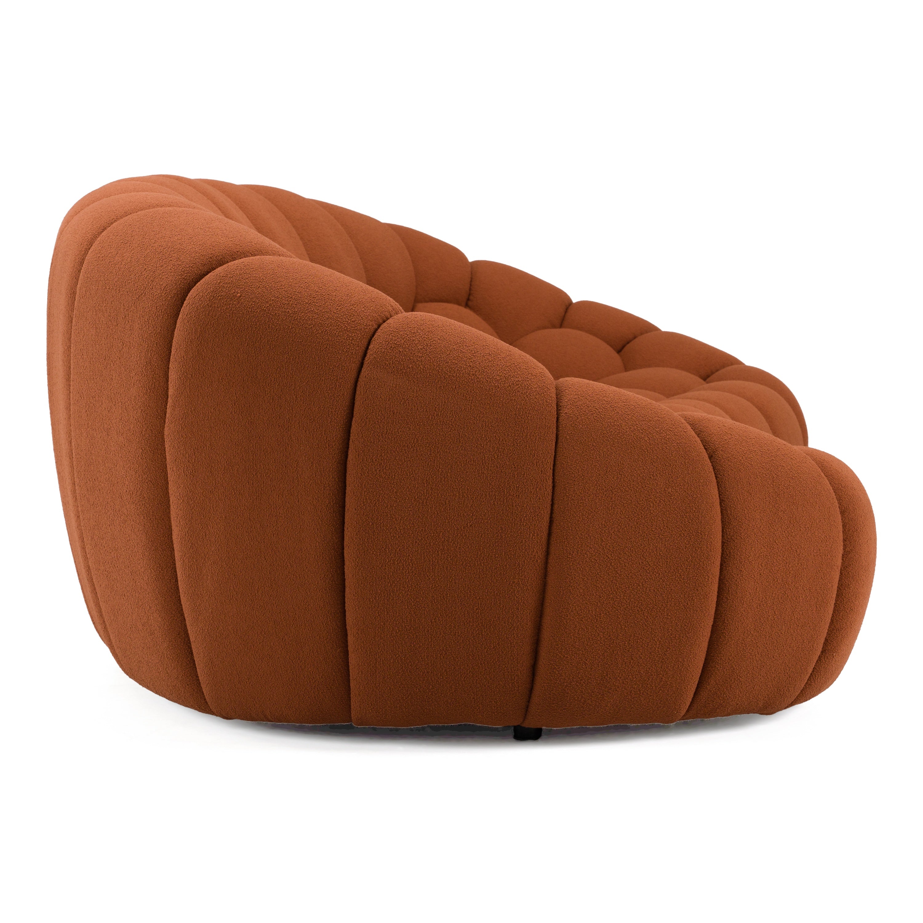 Yolonda Modern Curved Fabric Sofa