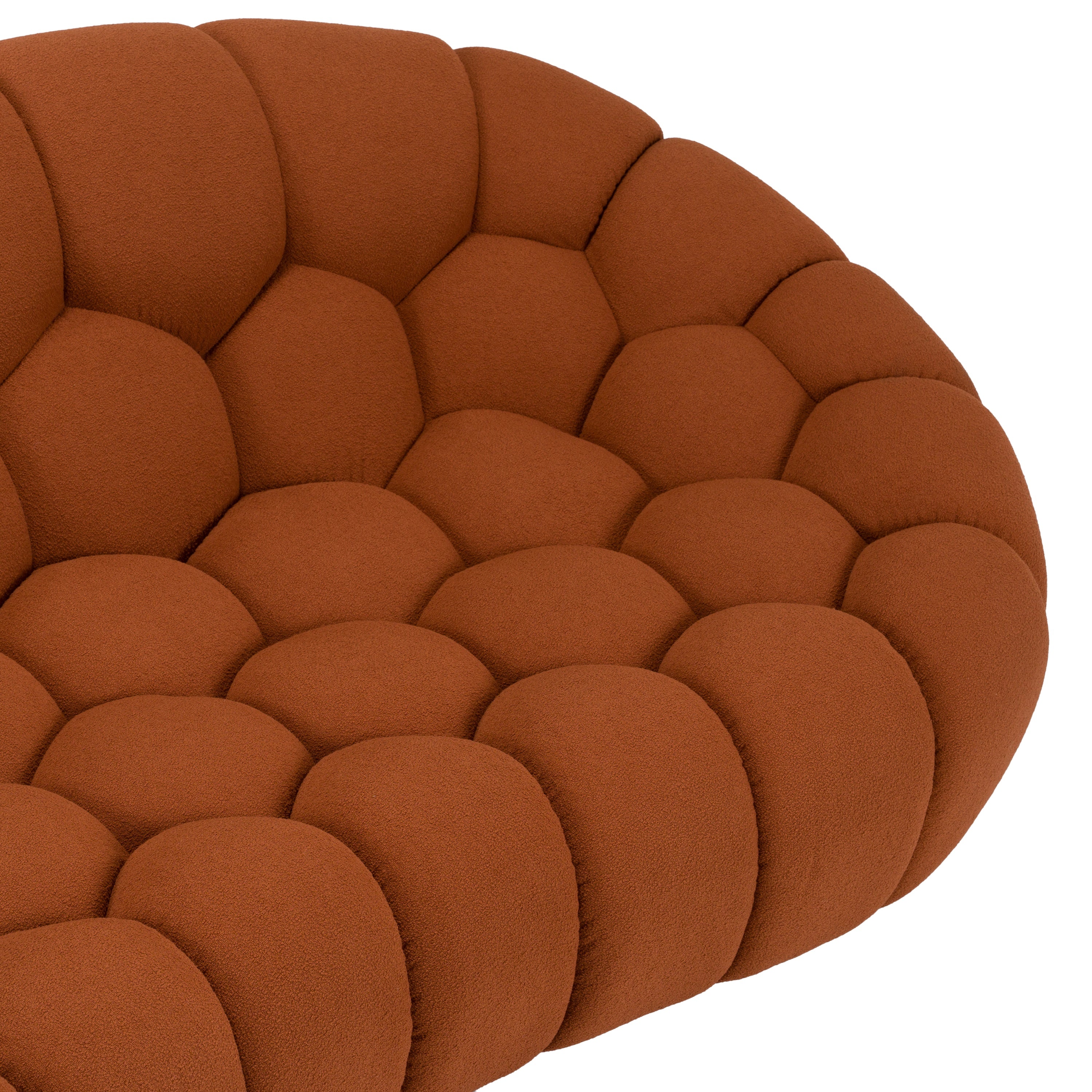 Yolonda Modern Curved Fabric Sofa