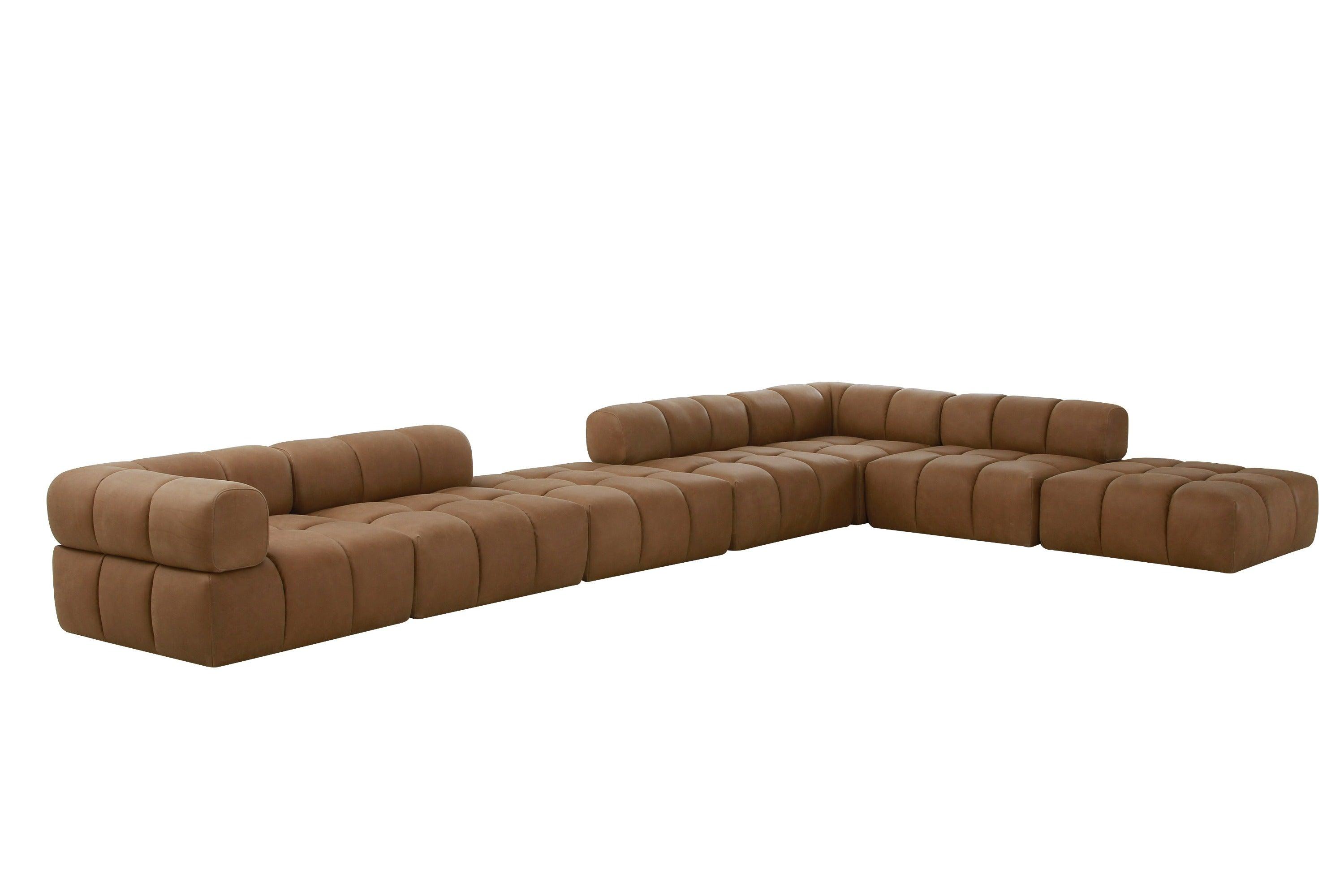 Divani Casa Everest Modern Leather Modular Armless Sectional Seat