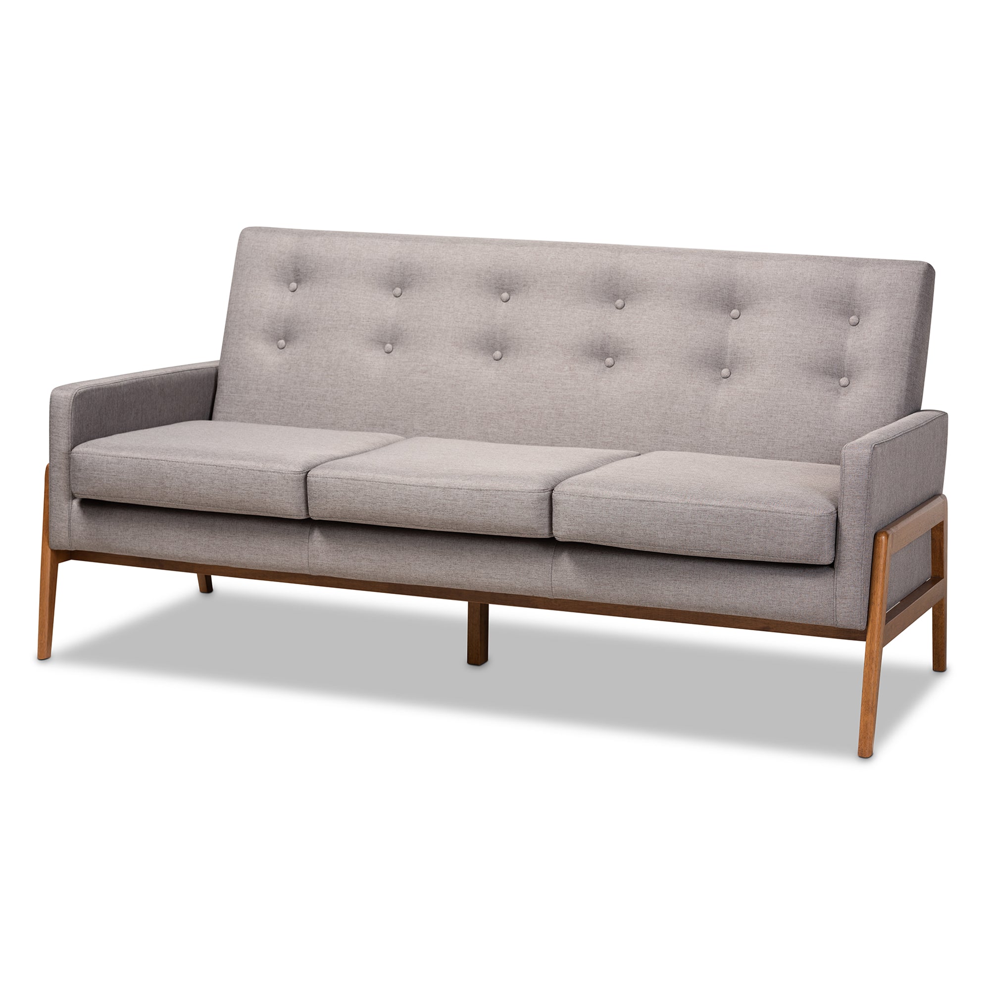 Perris Mid-Century Sofa & Chairs-Sofa Set-Baxton Studio - WI-Wall2Wall Furnishings
