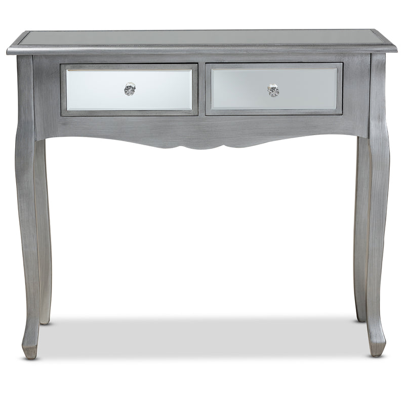 Leonie Rustic Vanity Table 2-Drawer-Vanity Table-Baxton Studio - WI-Wall2Wall Furnishings
