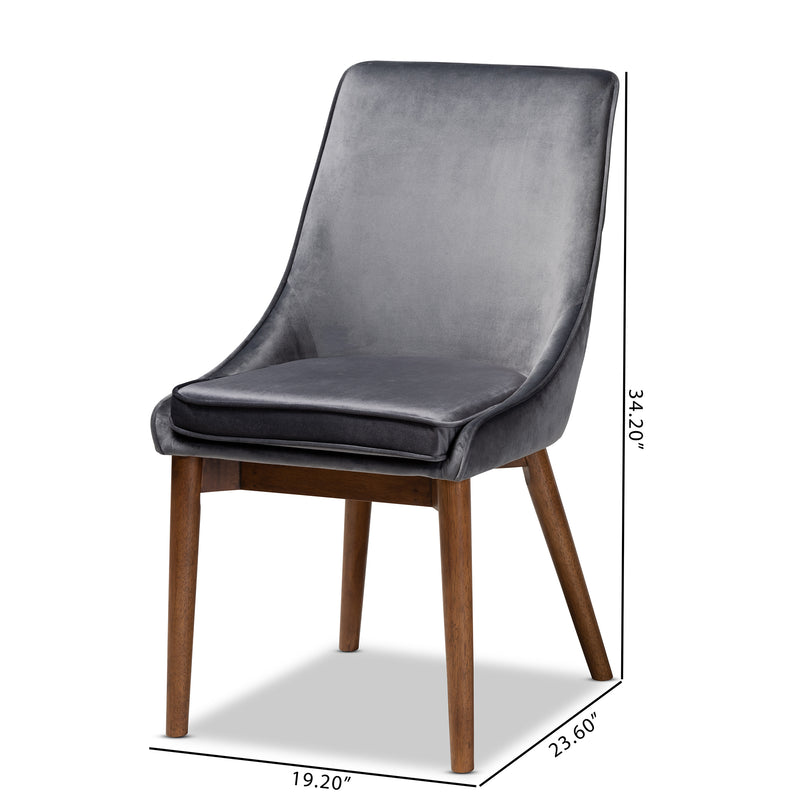Gilmore Modern Dining Chairs 2-Piece-Dining Chairs-Baxton Studio - WI-Wall2Wall Furnishings