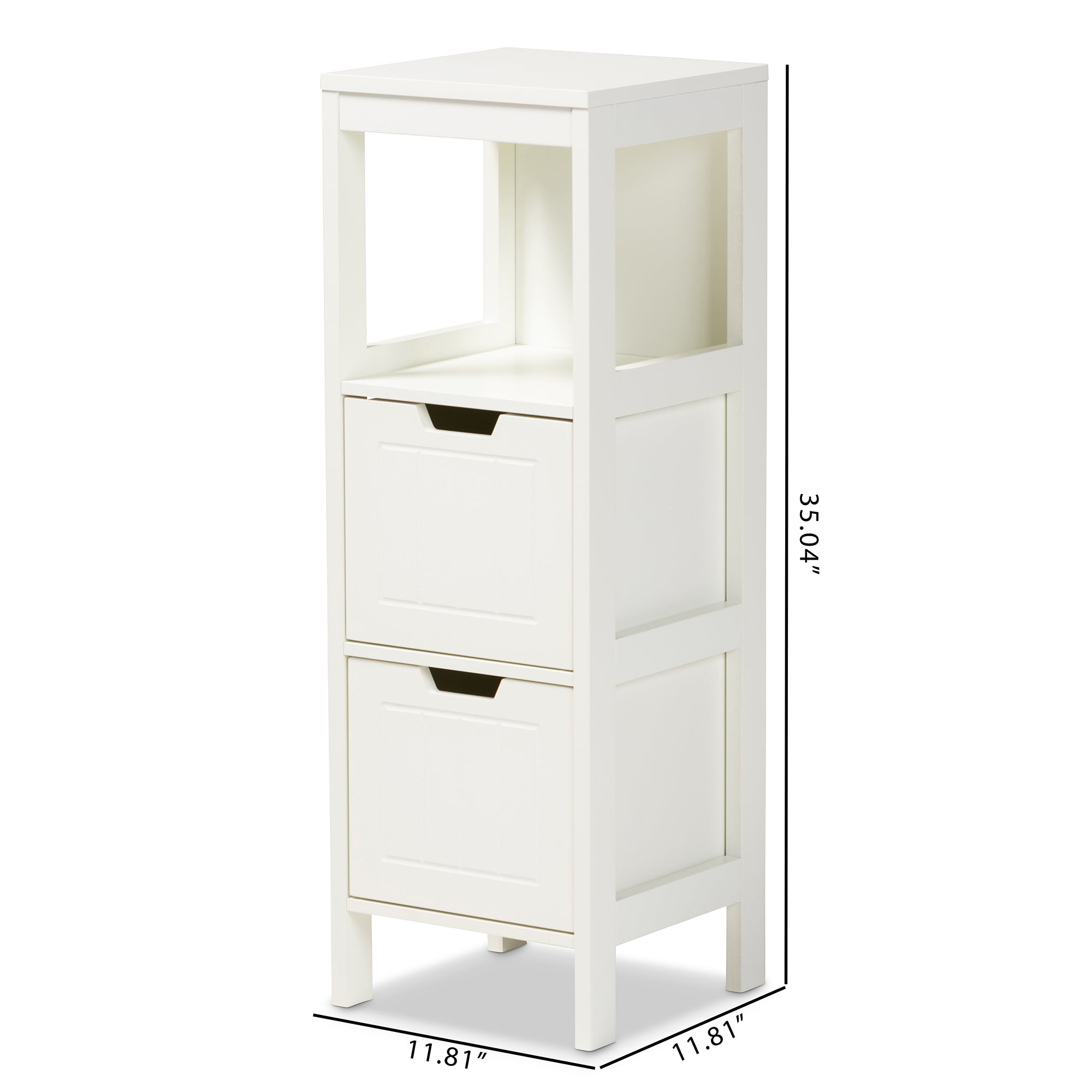 Reuben Farmhouse Storage Cabinet 2-Drawer-Storage Cabinet-Baxton Studio - WI-Wall2Wall Furnishings