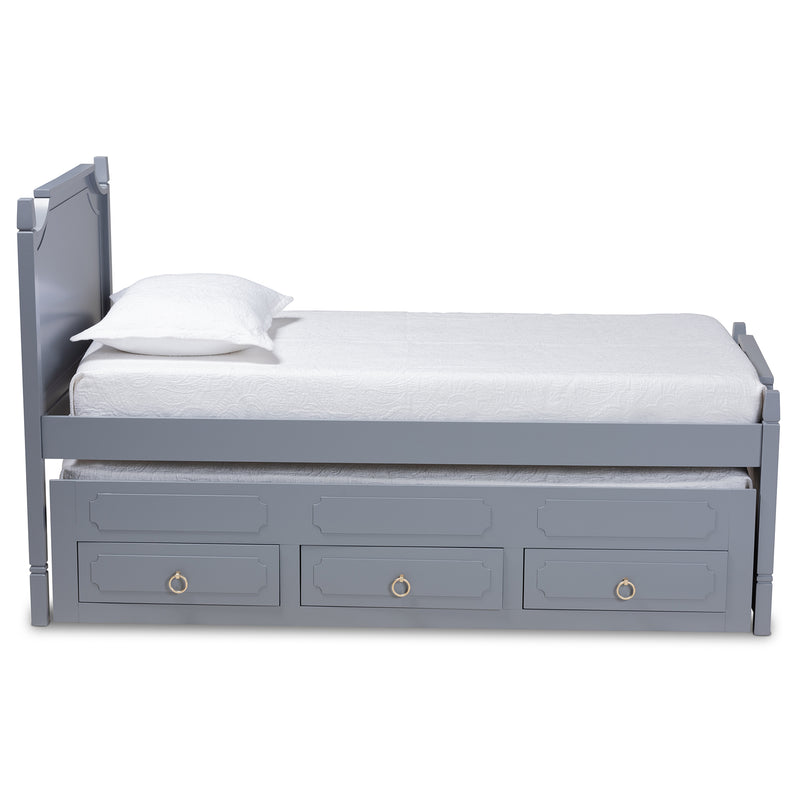 Mariana Traditional Daybed 3-Drawer with Pull-Out Trundle Bed-Daybed-Baxton Studio - WI-Wall2Wall Furnishings