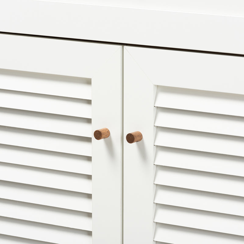 Coolidge Modern Shoe Cabinet 11-Shelf with Drawer-Shoe Cabinet-Baxton Studio - WI-Wall2Wall Furnishings