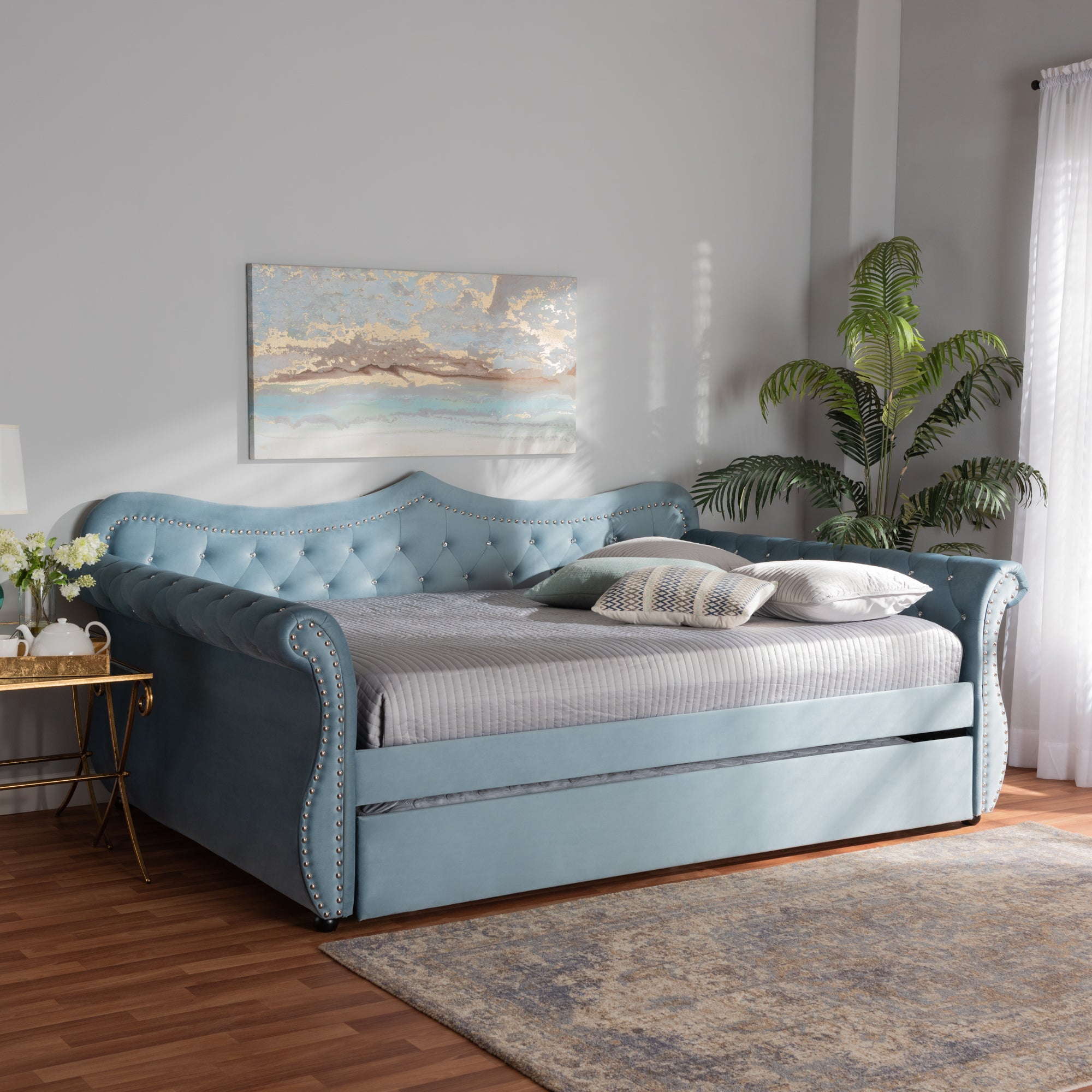 Abbie Traditional Daybed with Trundle-Daybed & Trundle-Baxton Studio - WI-Wall2Wall Furnishings
