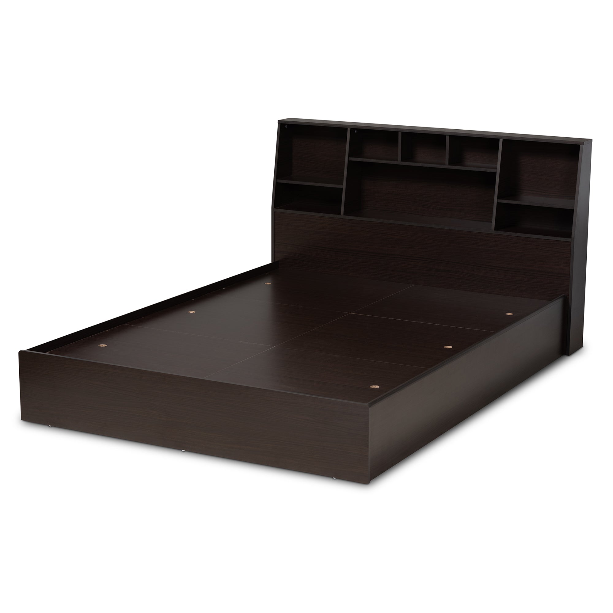 Geoffrey Modern Bed with Shelves-Bed-Baxton Studio - WI-Wall2Wall Furnishings