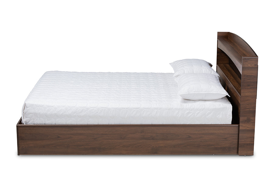 Christopher Modern Bed with Shelves-Bed-Baxton Studio - WI-Wall2Wall Furnishings