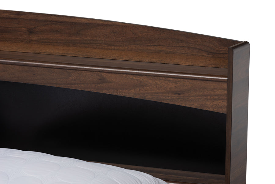 Christopher Modern Bed with Shelves-Bed-Baxton Studio - WI-Wall2Wall Furnishings
