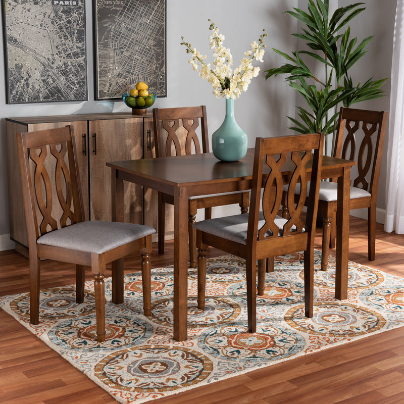 Cherese Modern Table & Dining Chairs 5-Piece-Dining Set-Baxton Studio - WI-Wall2Wall Furnishings