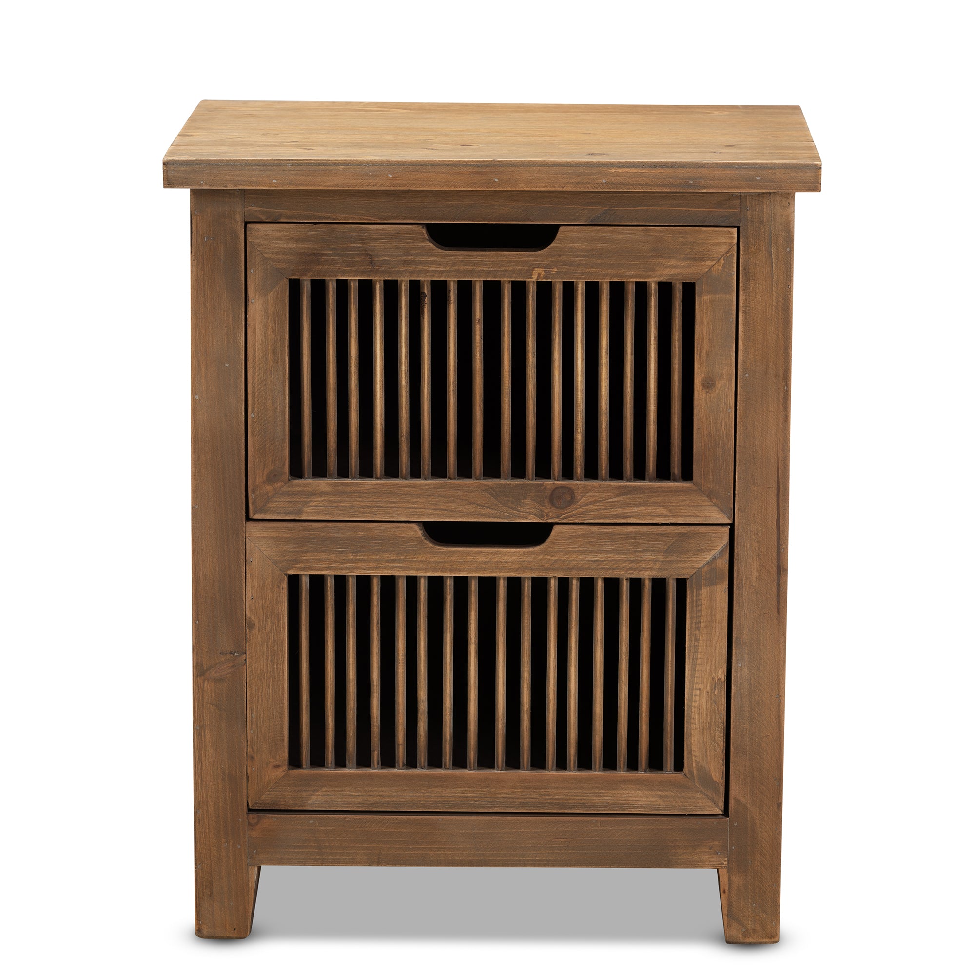 Clement Transitional Nightstand 2-Drawer-Nightstand-Baxton Studio - WI-Wall2Wall Furnishings