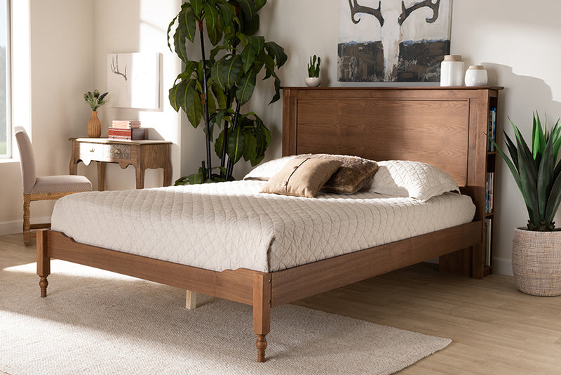 Danielle Traditional Bed Built-In with Built-In Shelves-Bed-Baxton Studio - WI-Wall2Wall Furnishings