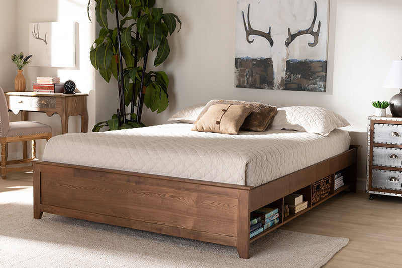 Anders Traditional Bed Built-In with Built-In Shelves-Bed-Baxton Studio - WI-Wall2Wall Furnishings