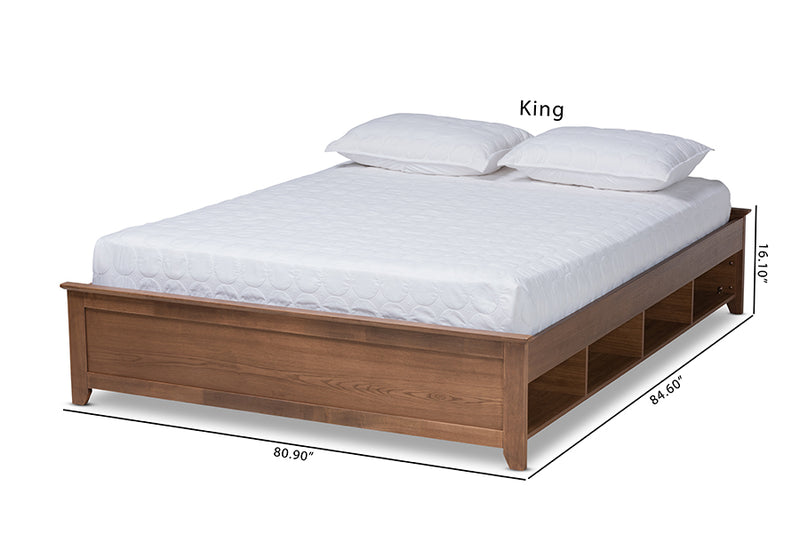 Anders Traditional Bed Built-In with Built-In Shelves-Bed-Baxton Studio - WI-Wall2Wall Furnishings